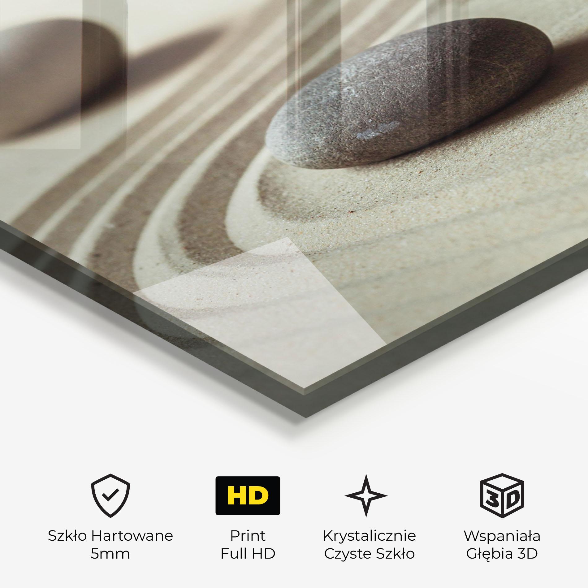 Obraz na Szkle Cream Sand Stones mockup 3