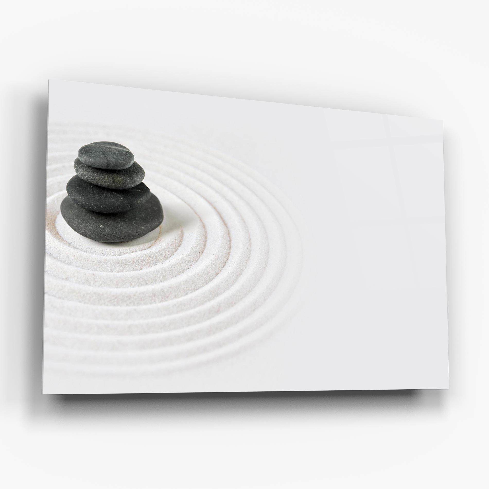 Obraz na Szkle Black Stones Sand mockup 6