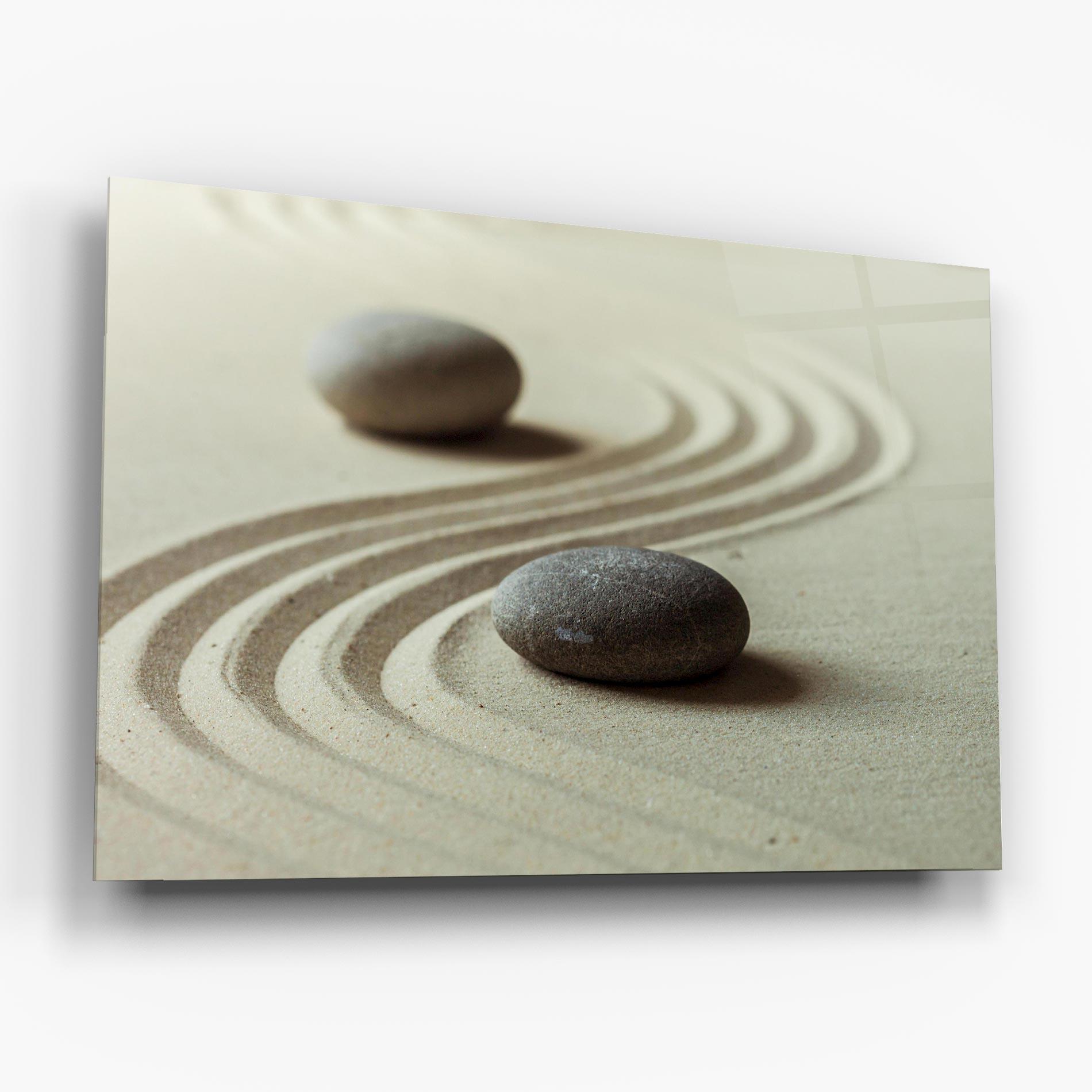 Obraz na Szkle Cream Sand Stones mockup 6