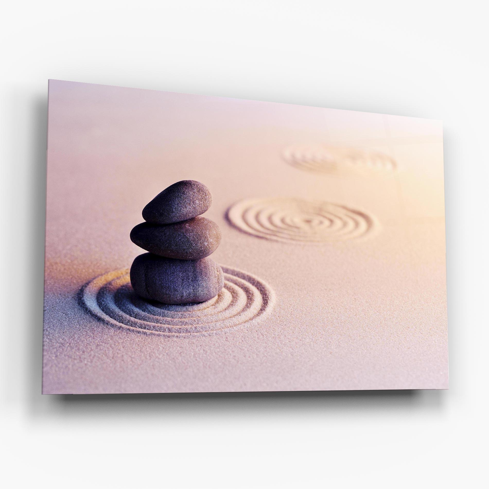 Obraz na Szkle Meditation Stones Sand mockup 6
