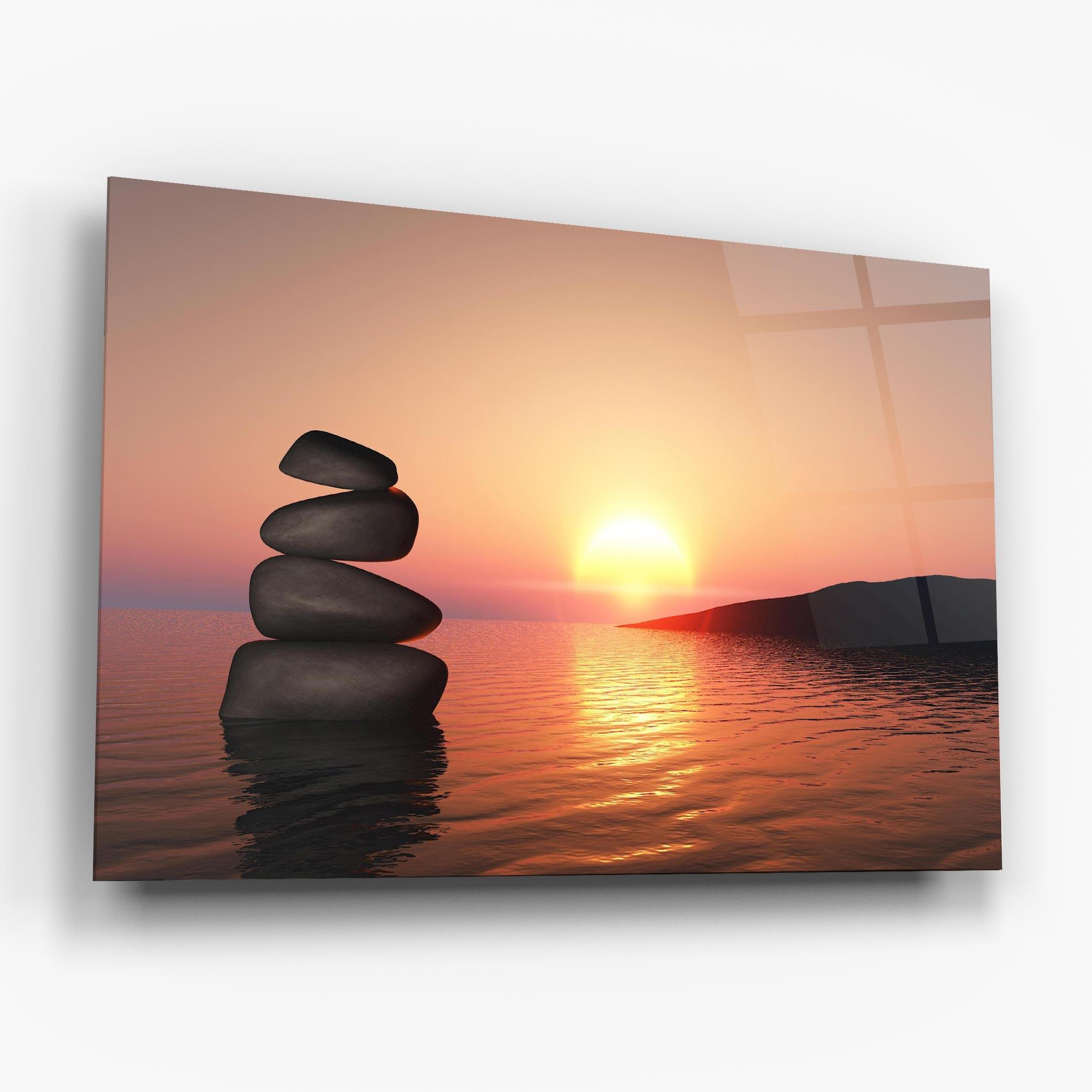 Obraz na Szkle Peace And Sunset mockup 6
