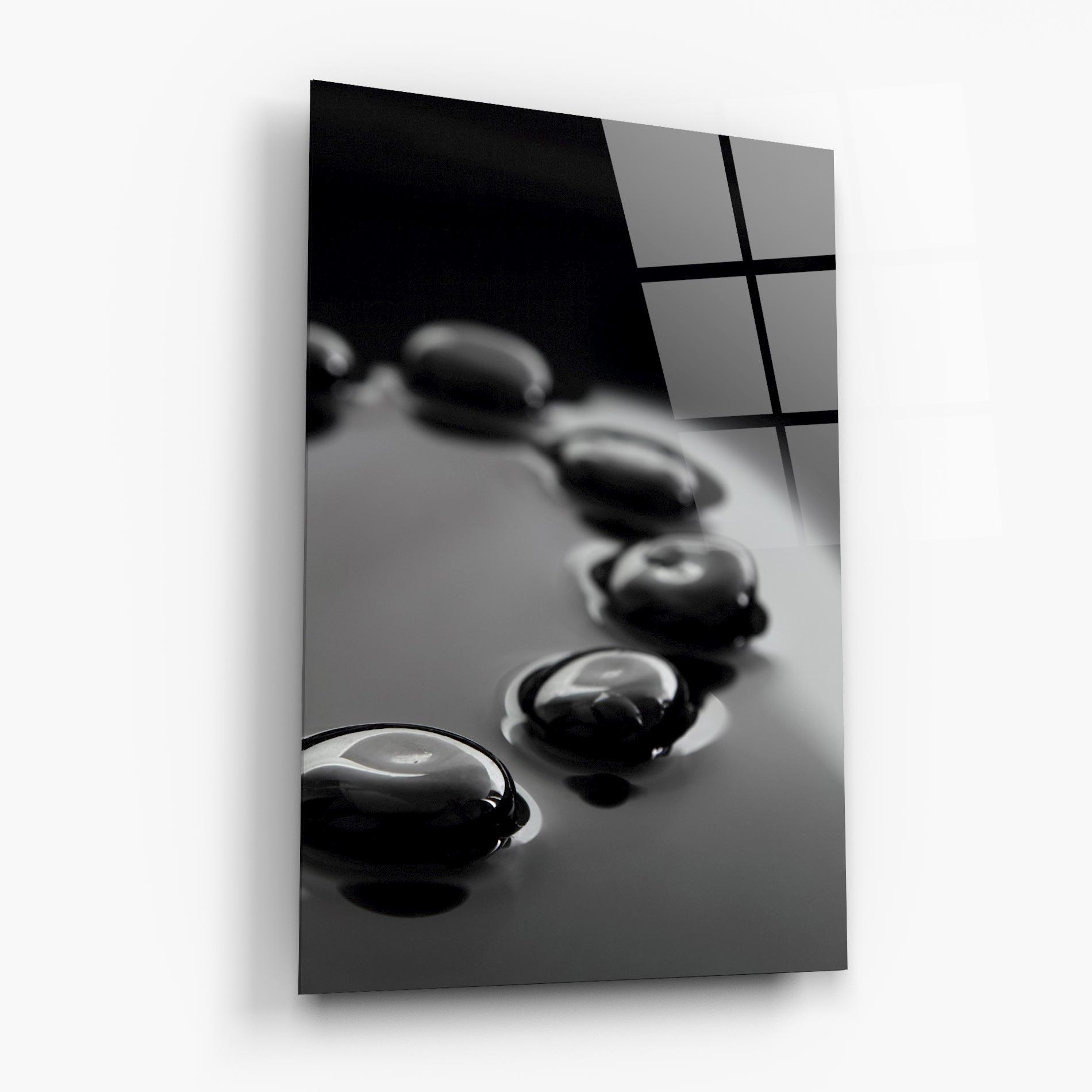 Obraz na Szkle Black Small Stones mockup 6
