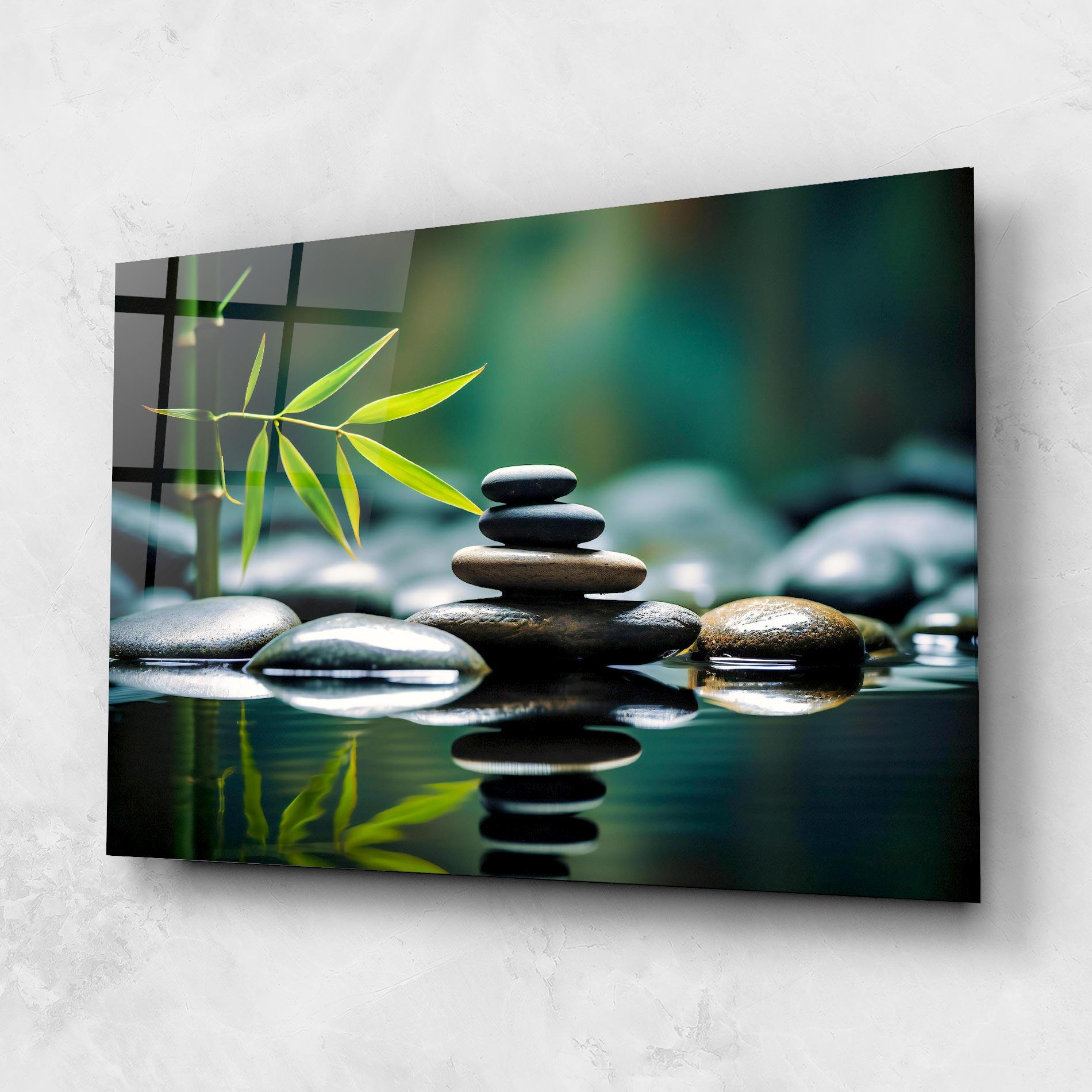 Obraz na Szkle Bamboo Stones mockup 1