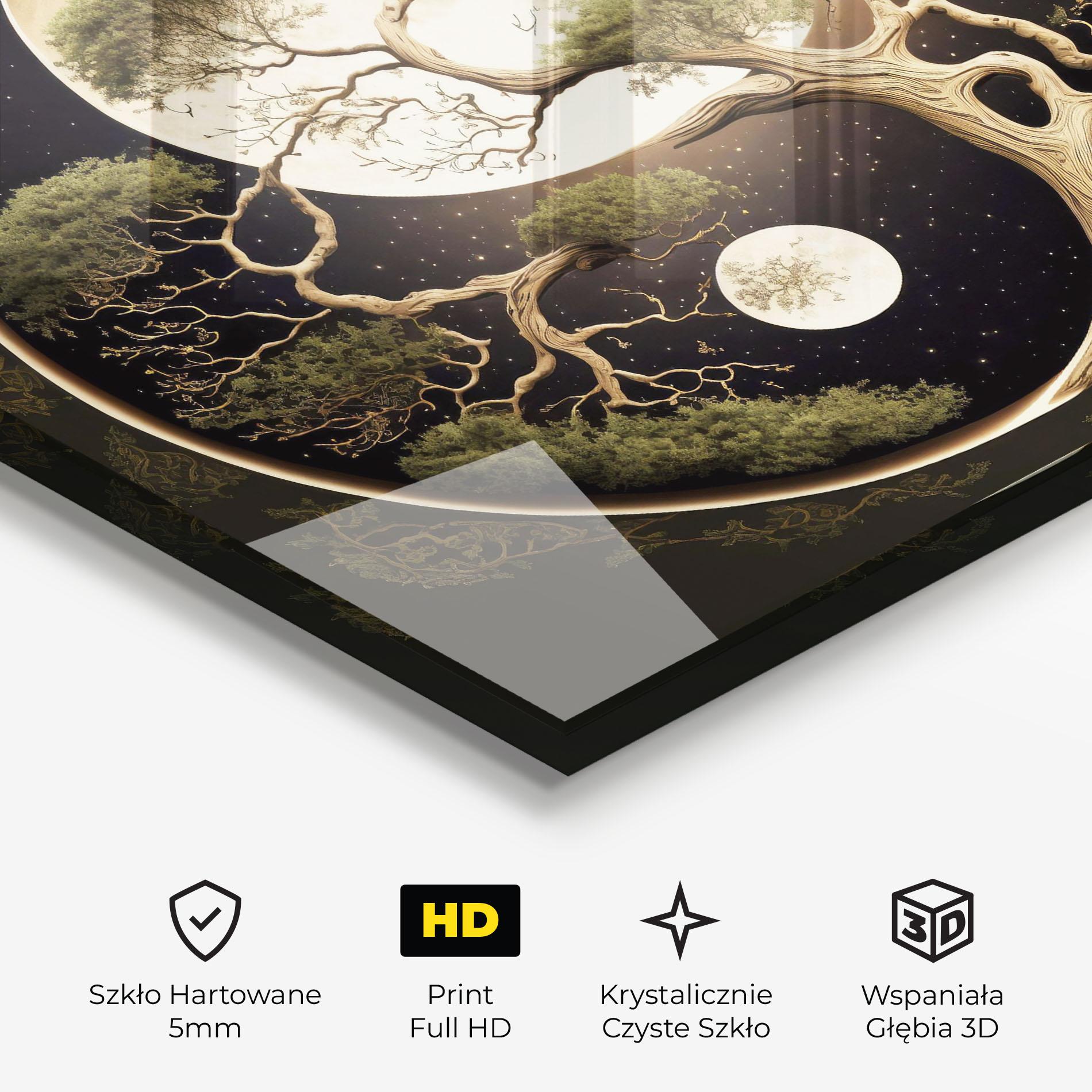 Obraz na Szkle Green Tree Yinyang mockup 3