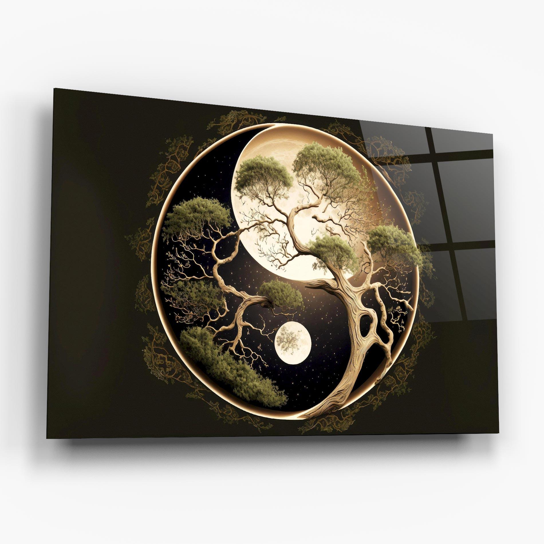 Obraz na Szkle Green Tree Yinyang mockup 6