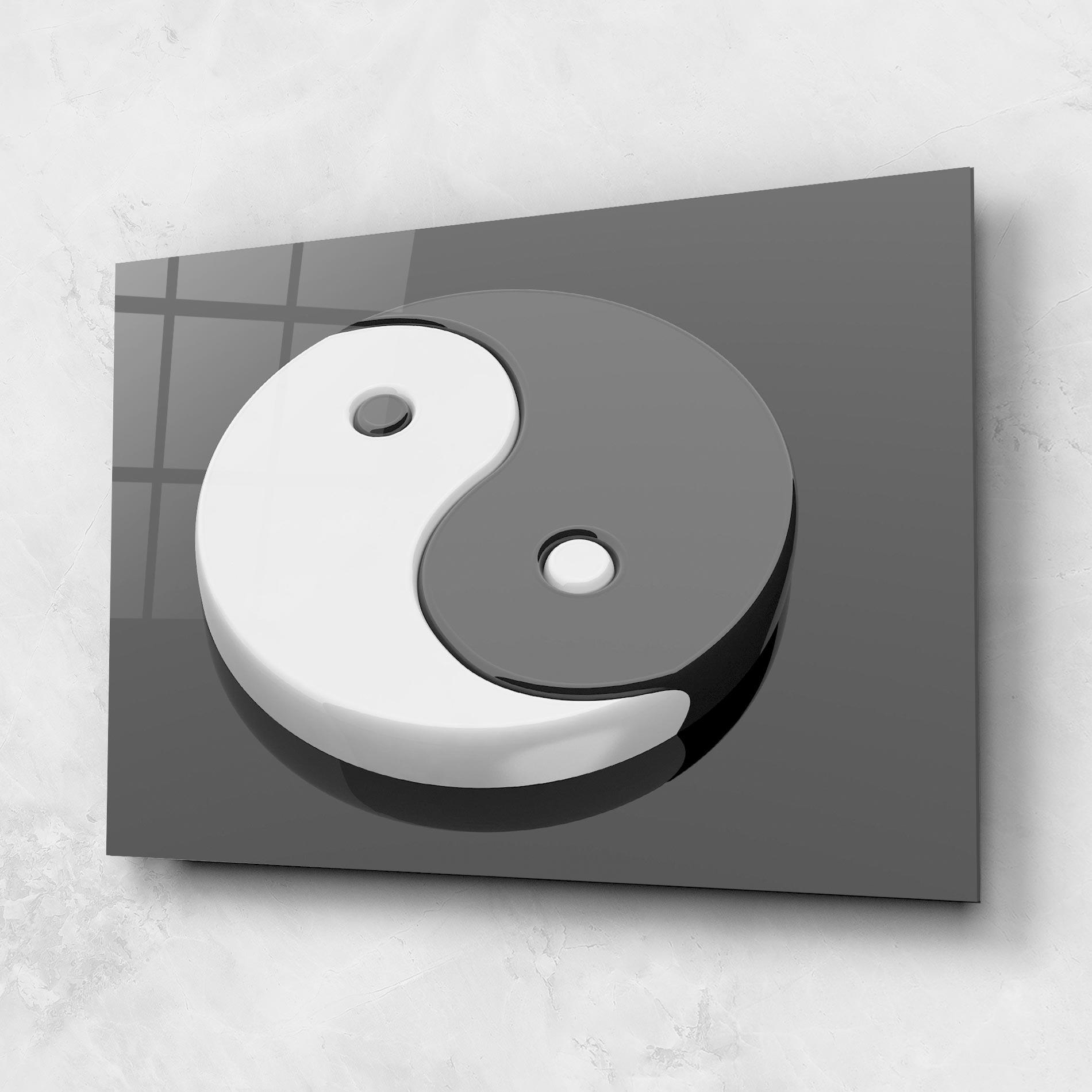 Obraz na Szkle 3d Yinyang mockup 1