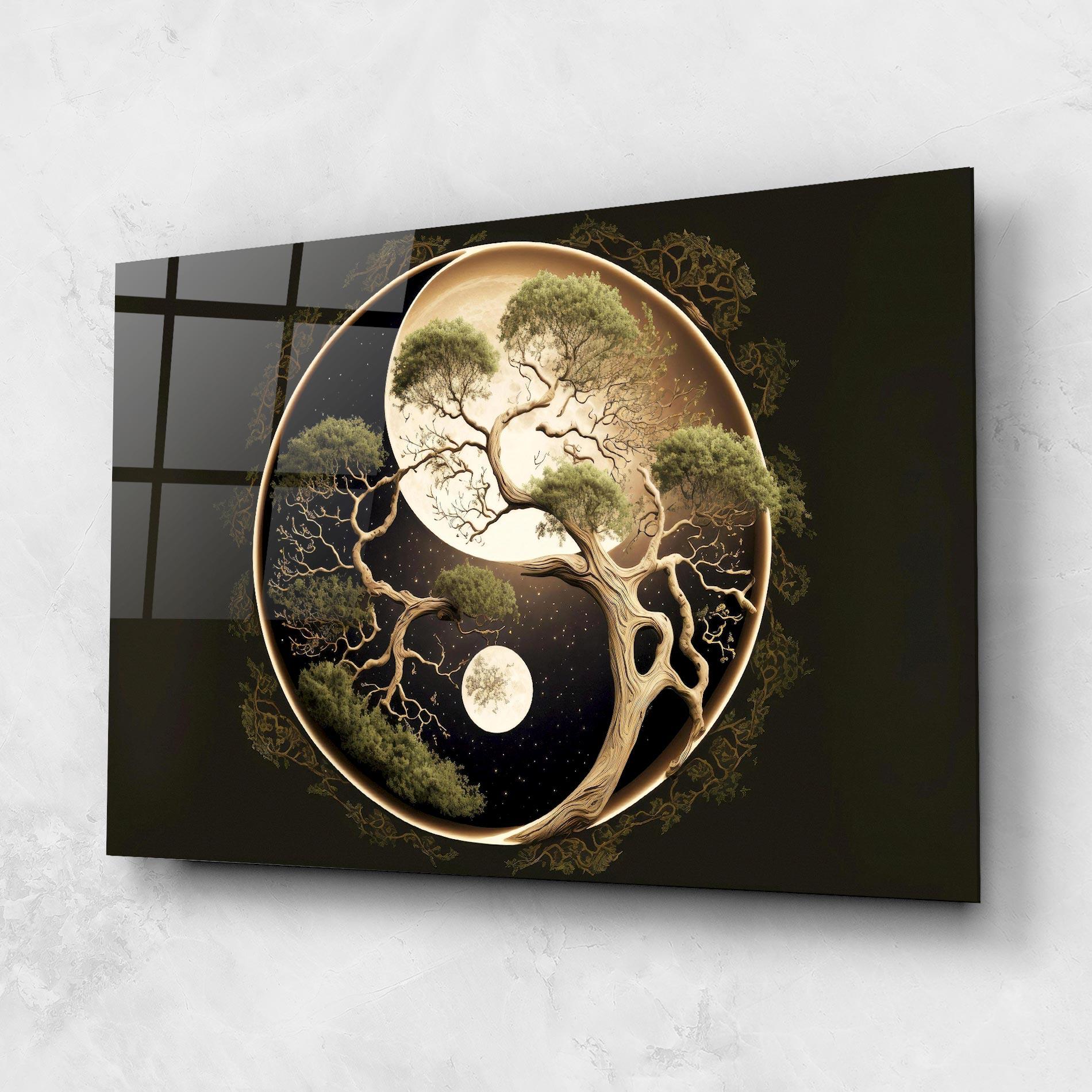 Obraz na Szkle Green Tree Yinyang mockup 1