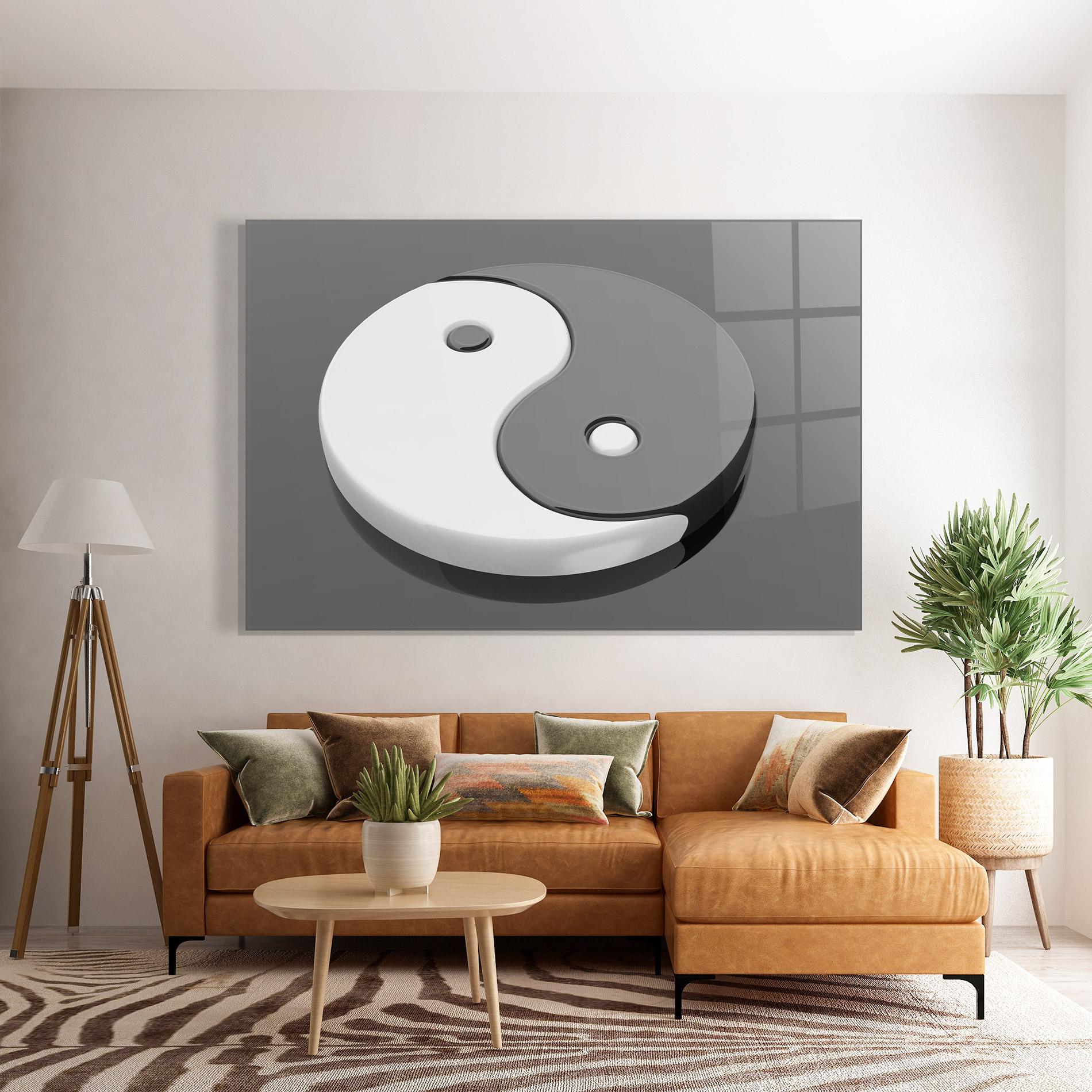 Obraz na Szkle 3d Yinyang mockup 7
