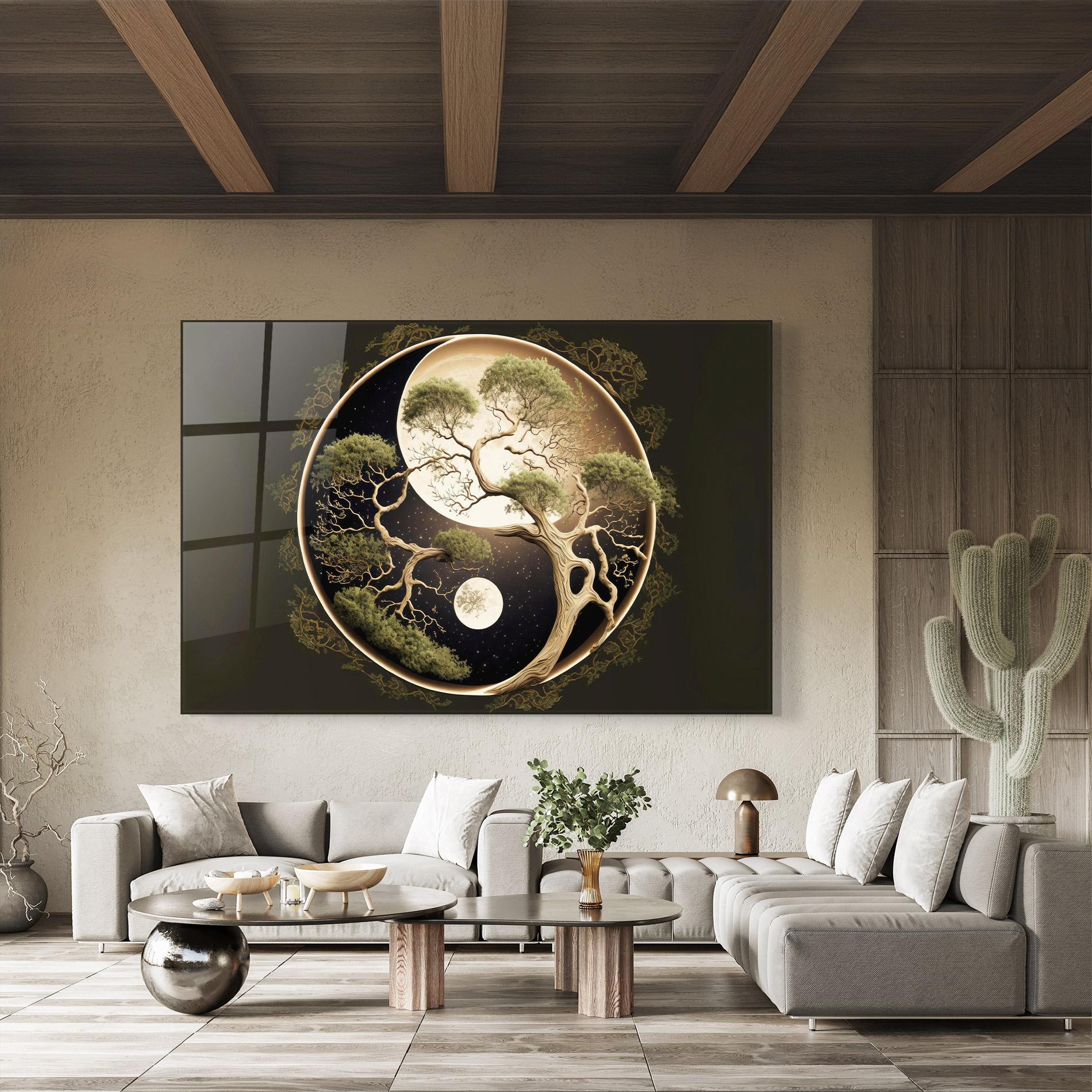 Obraz na Szkle Green Tree Yinyang mockup 8