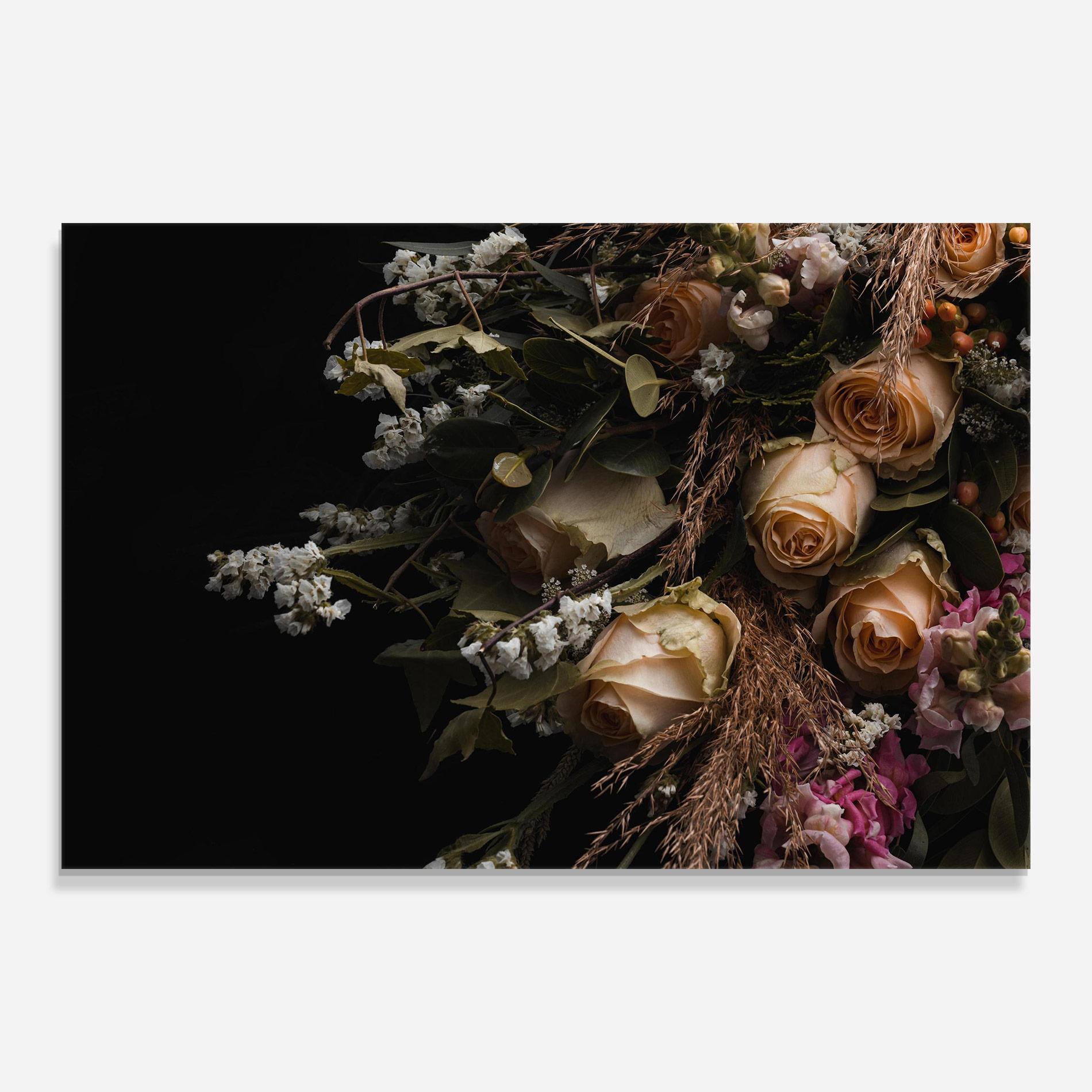 Obraz na Szkle Luxurious Cream Bouquet mockup 0