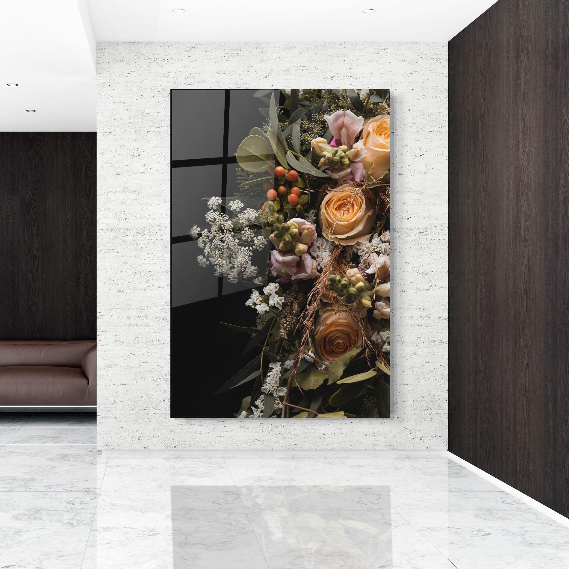 Obraz na Szkle Dark Flower Bouquet mockup 9