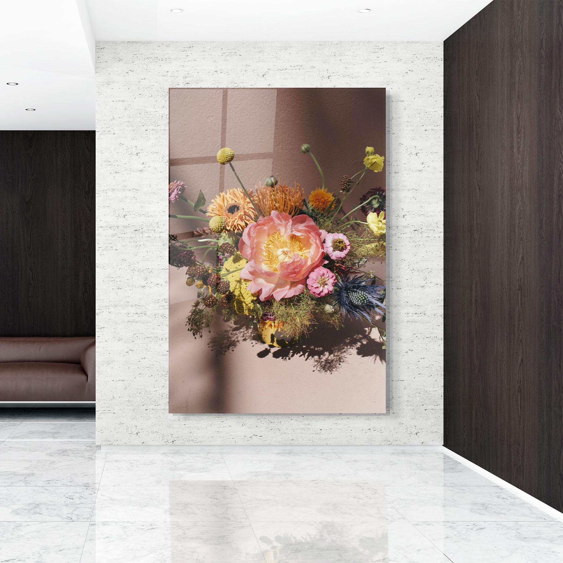 Obraz na Szkle Pastel Orange Bouquet mockup 9