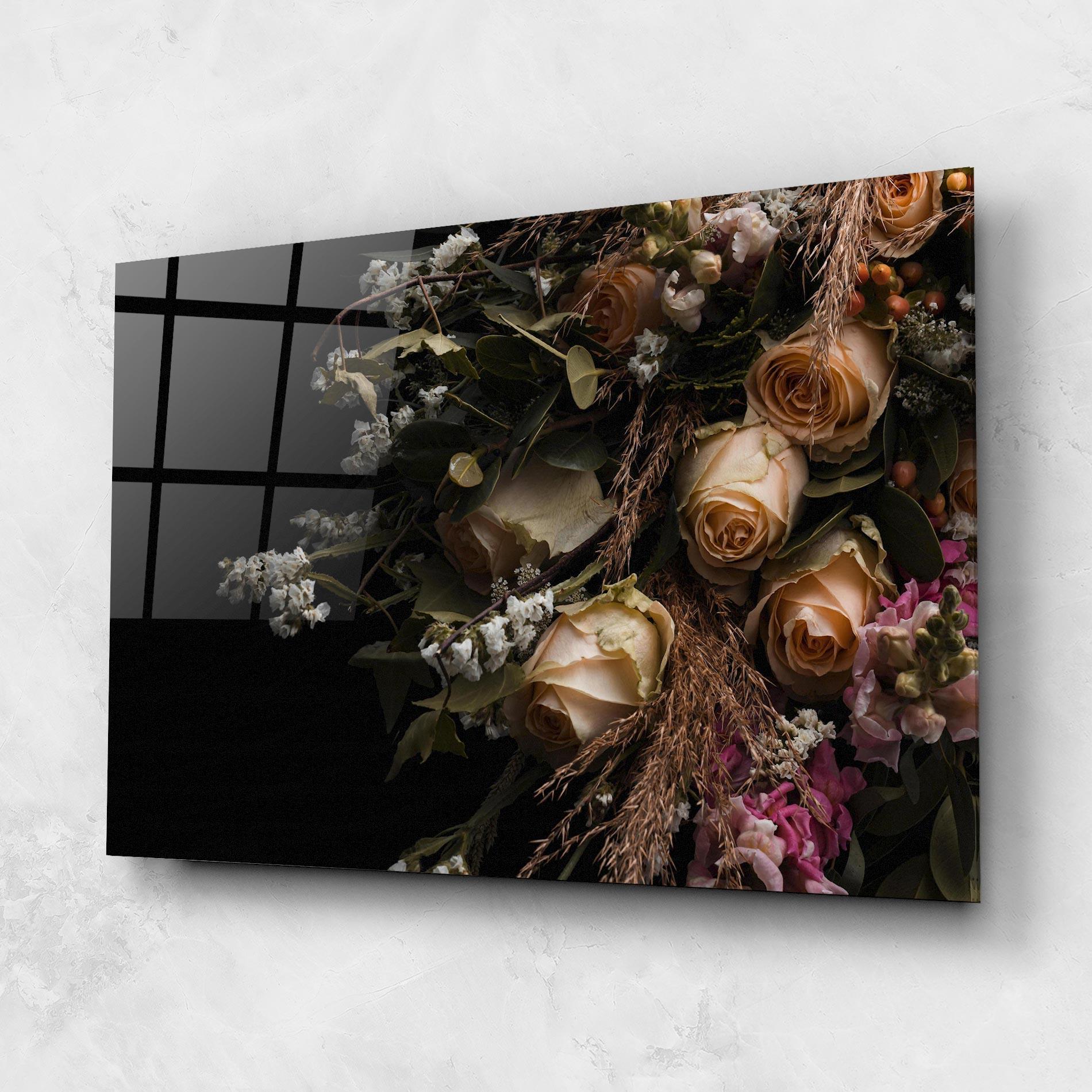Obraz na Szkle Luxurious Cream Bouquet mockup 1