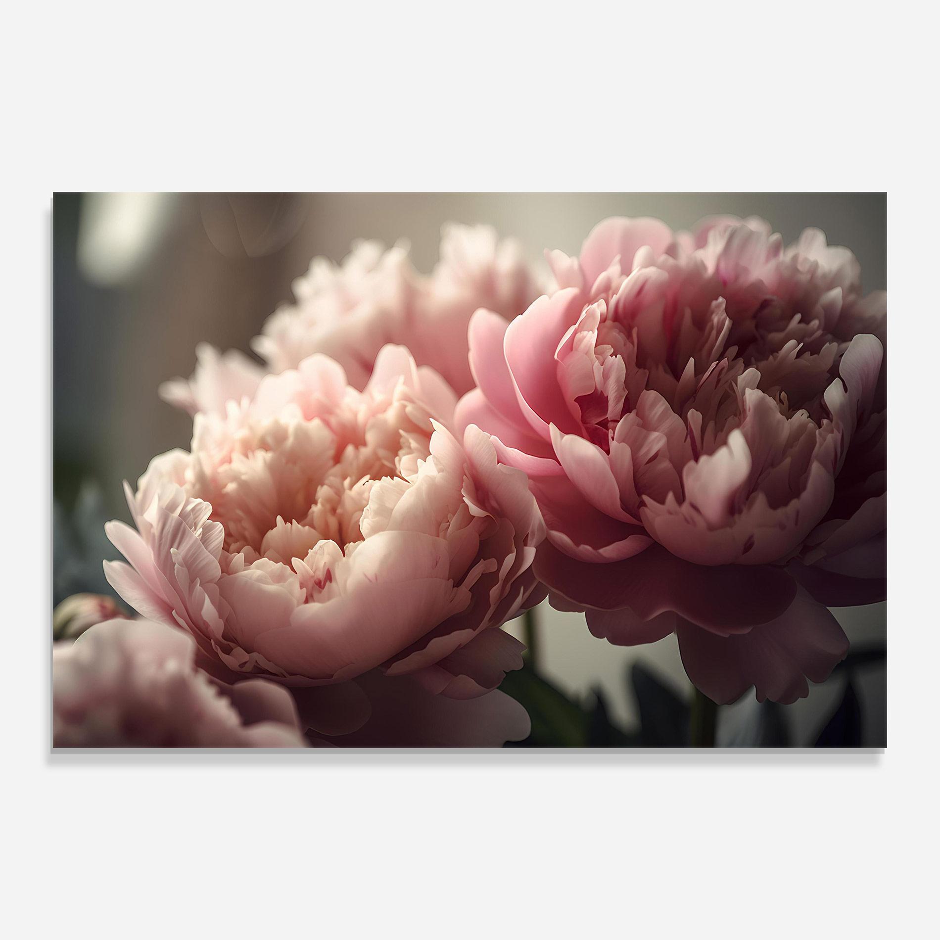 Obraz na Szkle Cream Dreamy Peony mockup 0