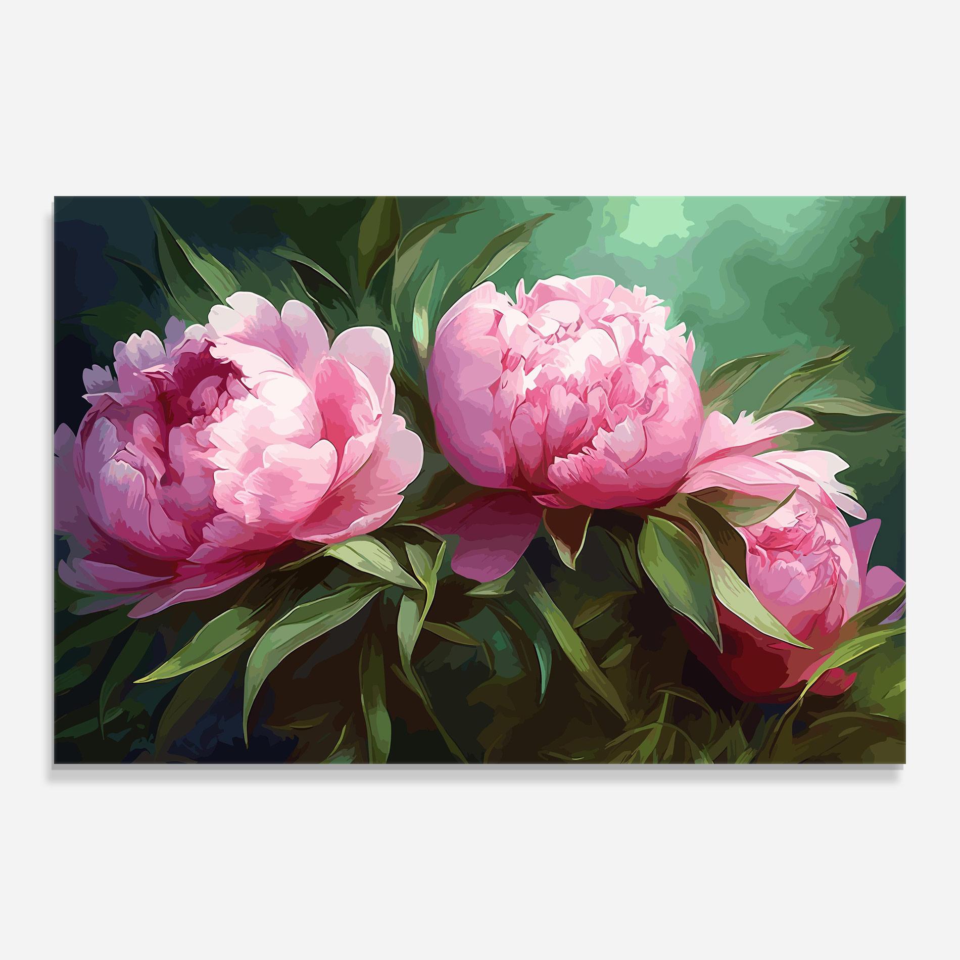 Obraz na Szkle Peonies Art mockup 0