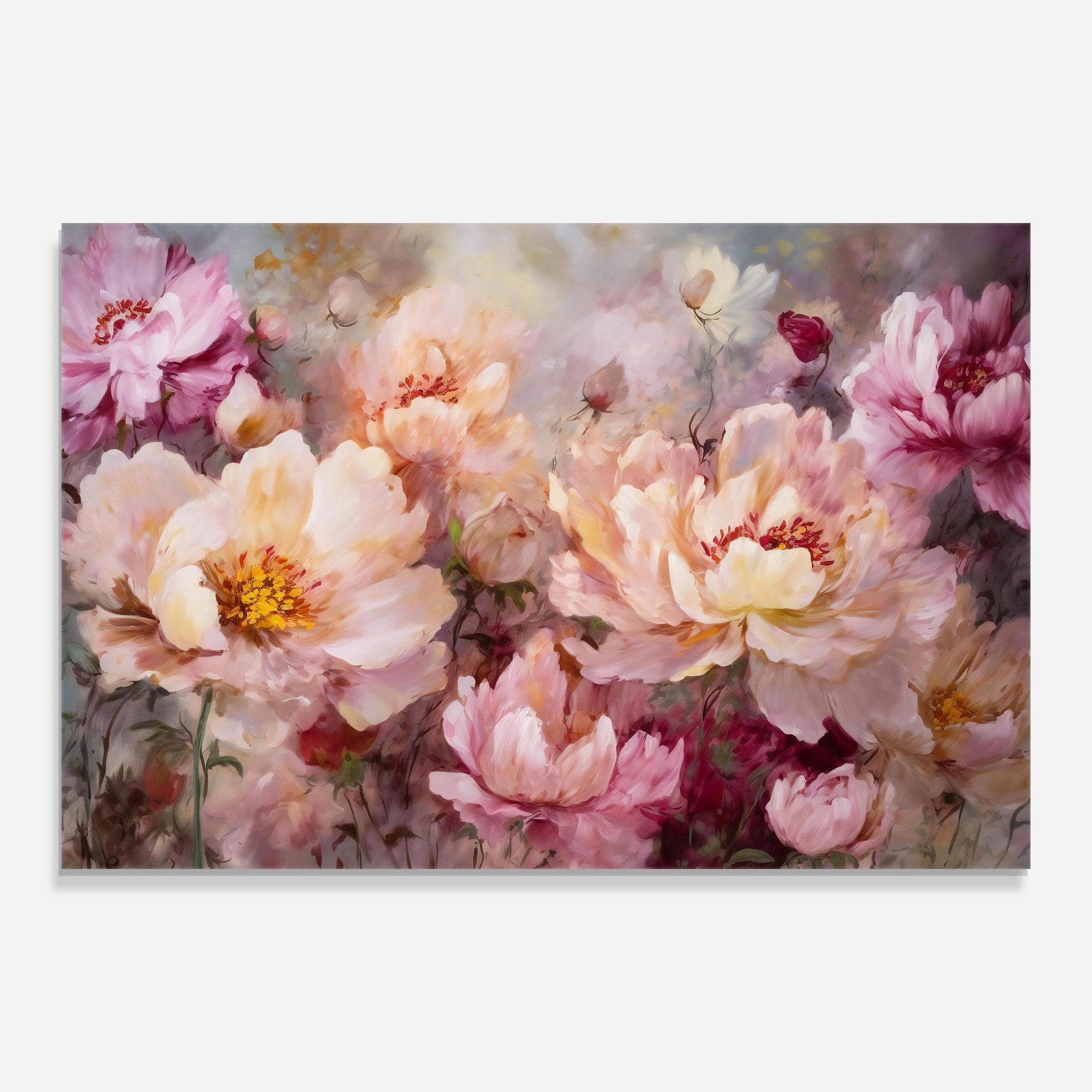 Obraz na Szkle Peony Painting Art mockup 0