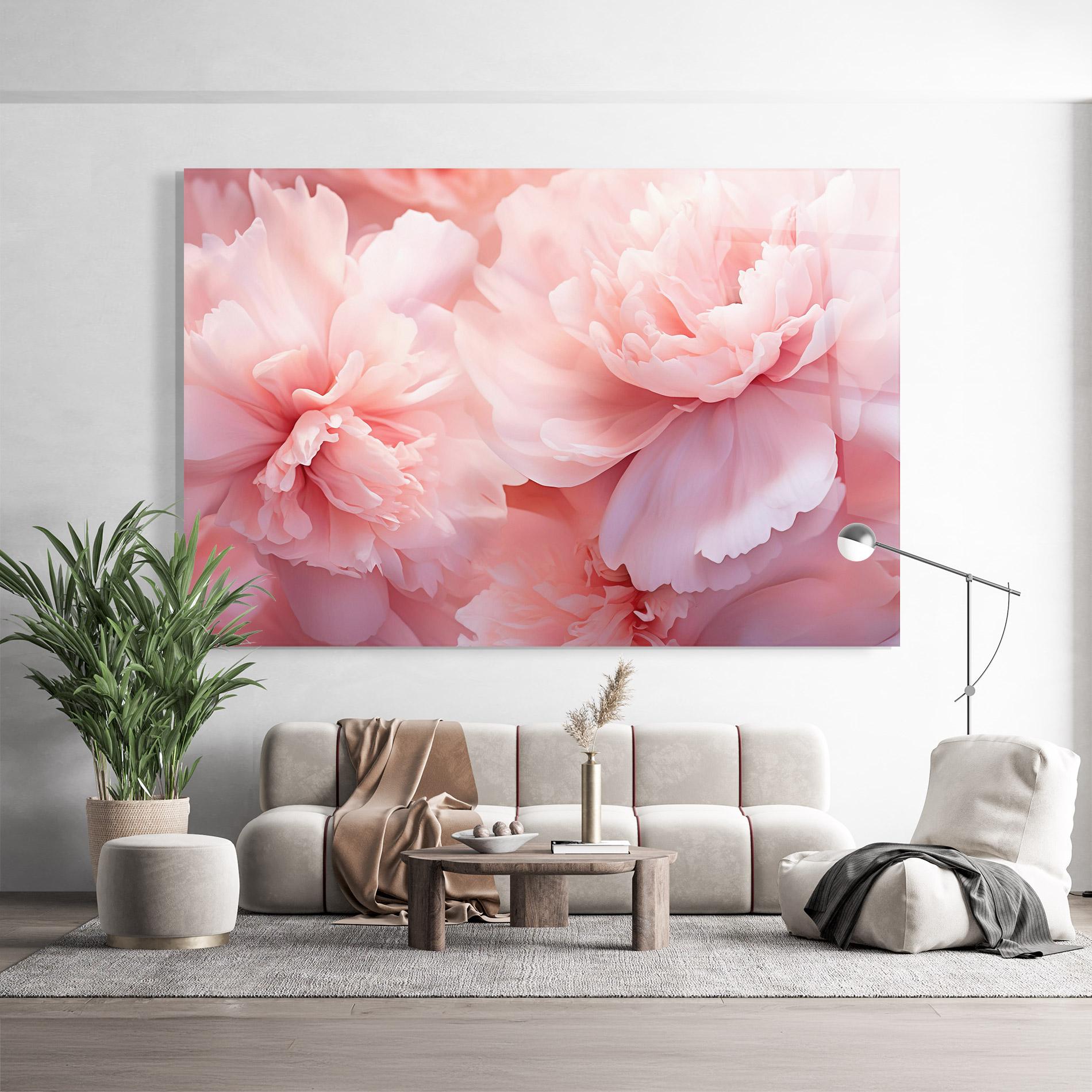 Obraz na Szkle Close Up Dreamy Peony mockup 9