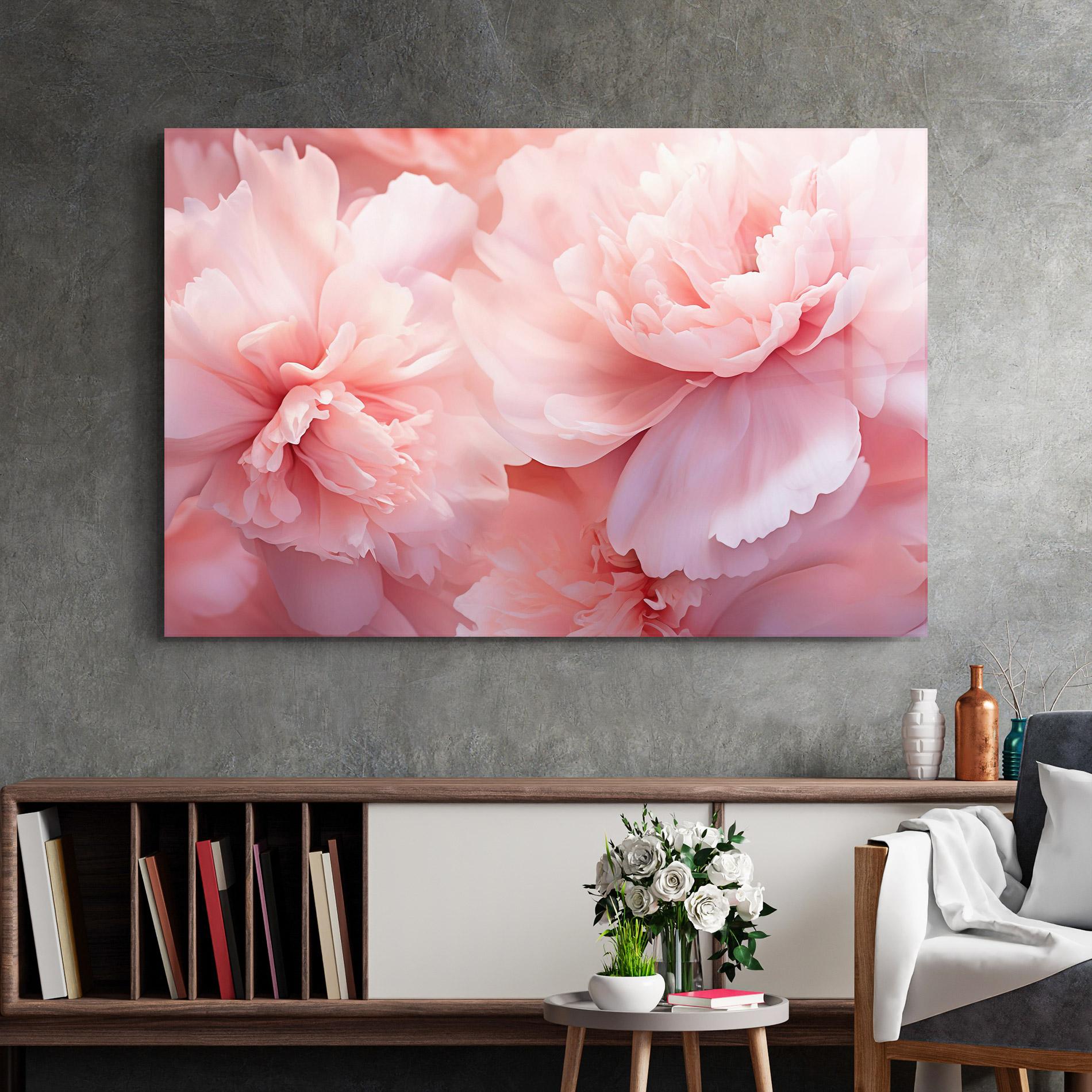 Obraz na Szkle Close Up Dreamy Peony mockup 2