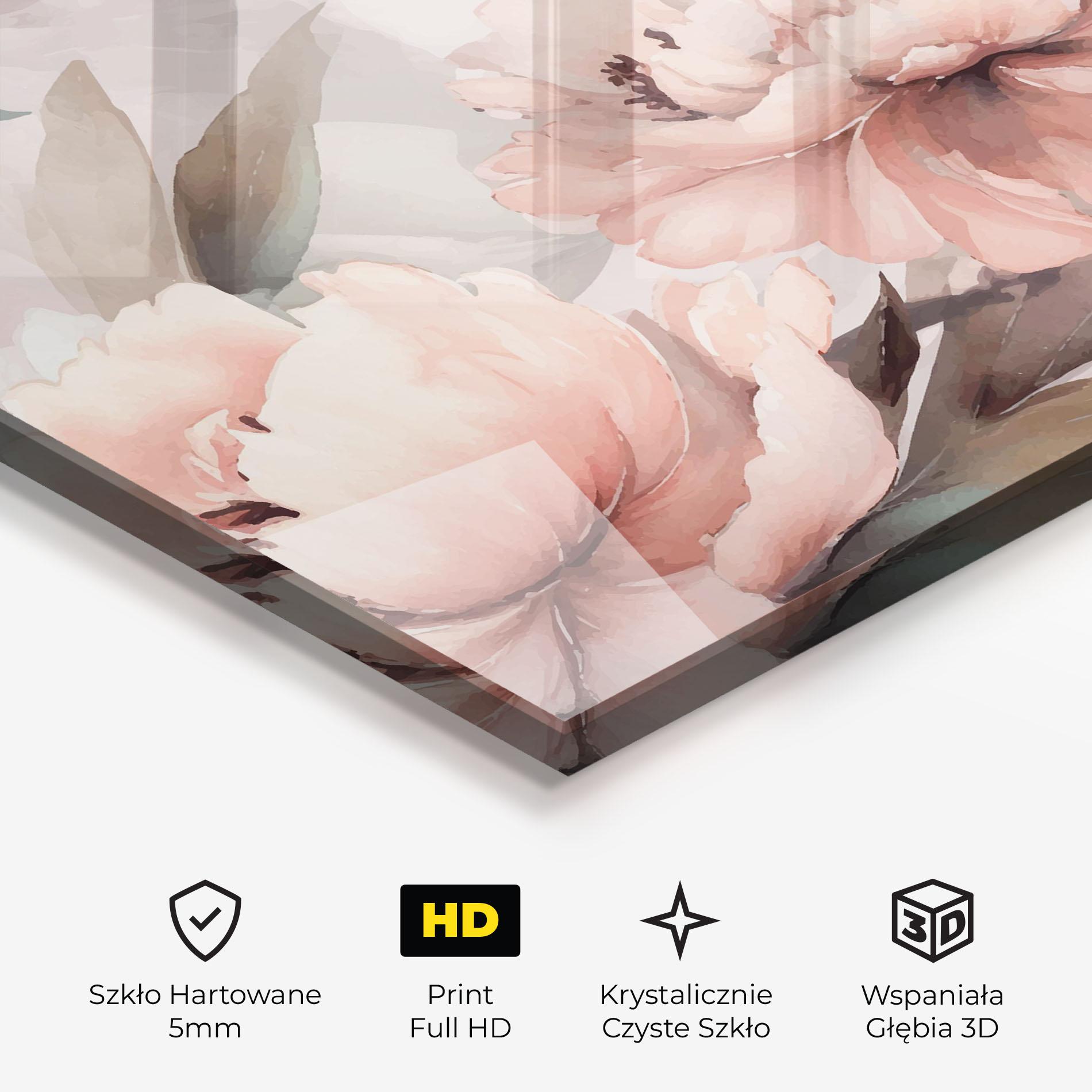 Obraz na Szkle Dreamy Peony Art mockup 3