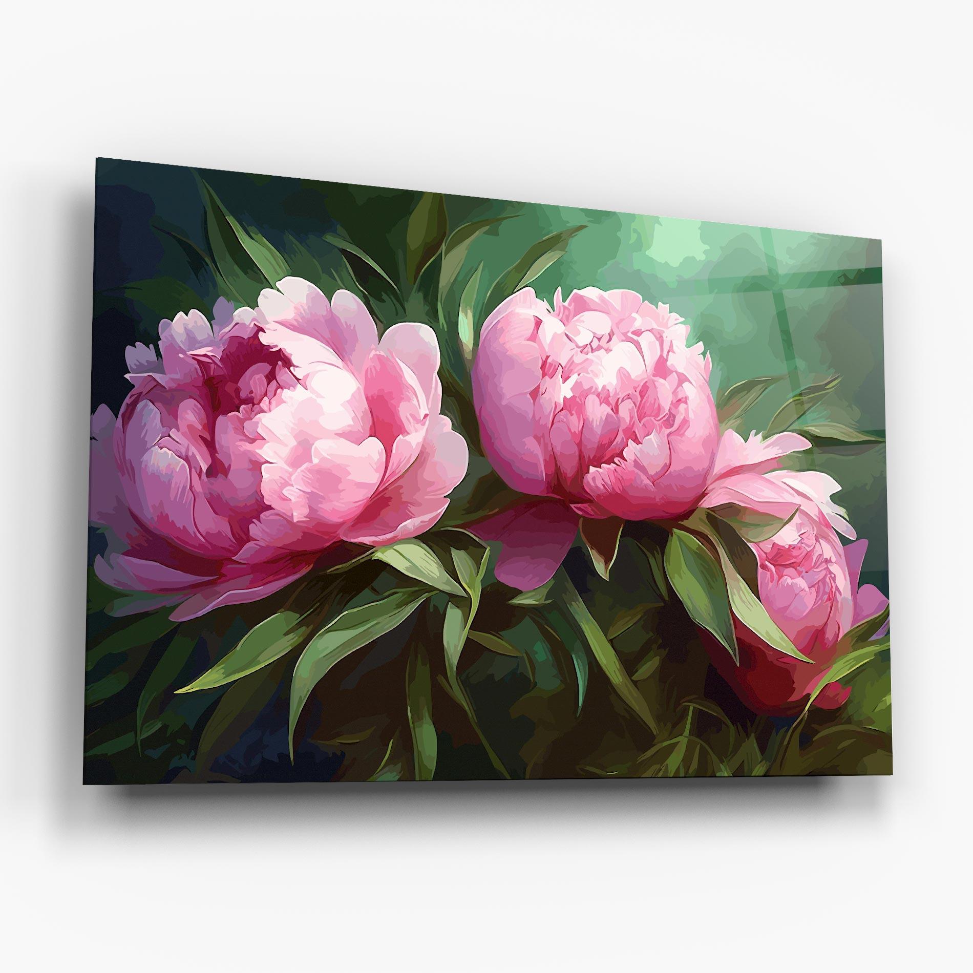 Obraz na Szkle Peonies Art mockup 6