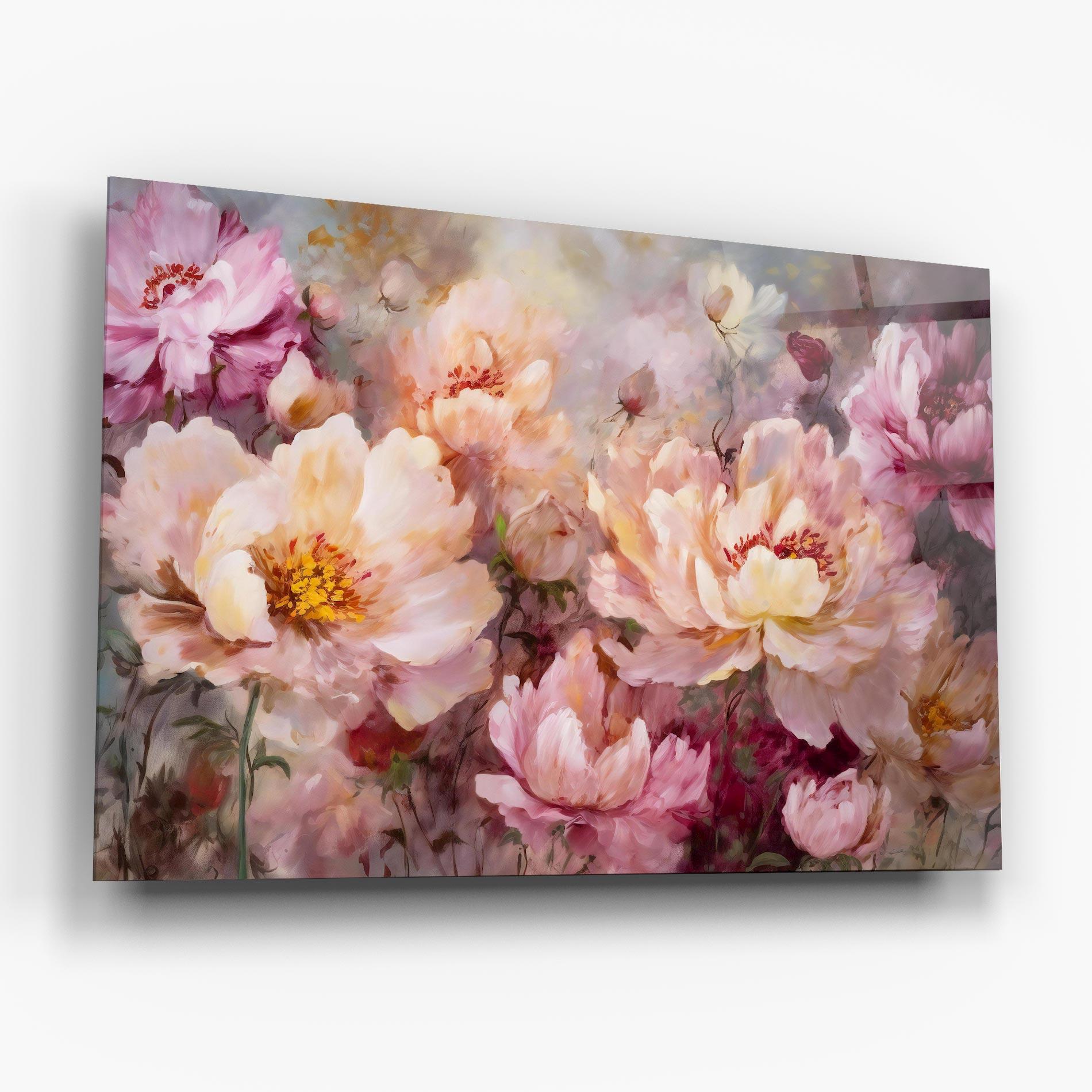 Obraz na Szkle Peony Painting Art mockup 6