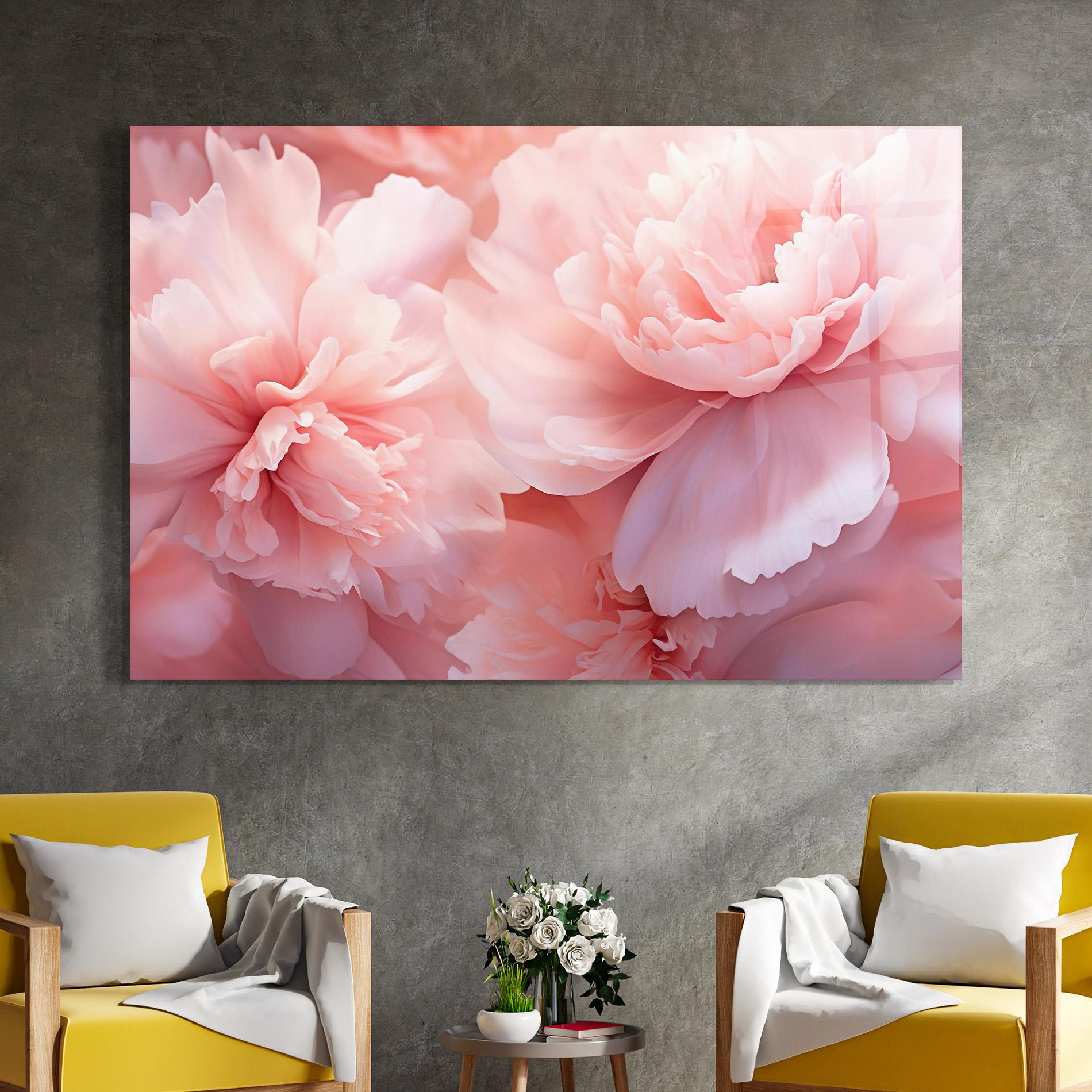 Obraz na Szkle Close Up Dreamy Peony mockup 4