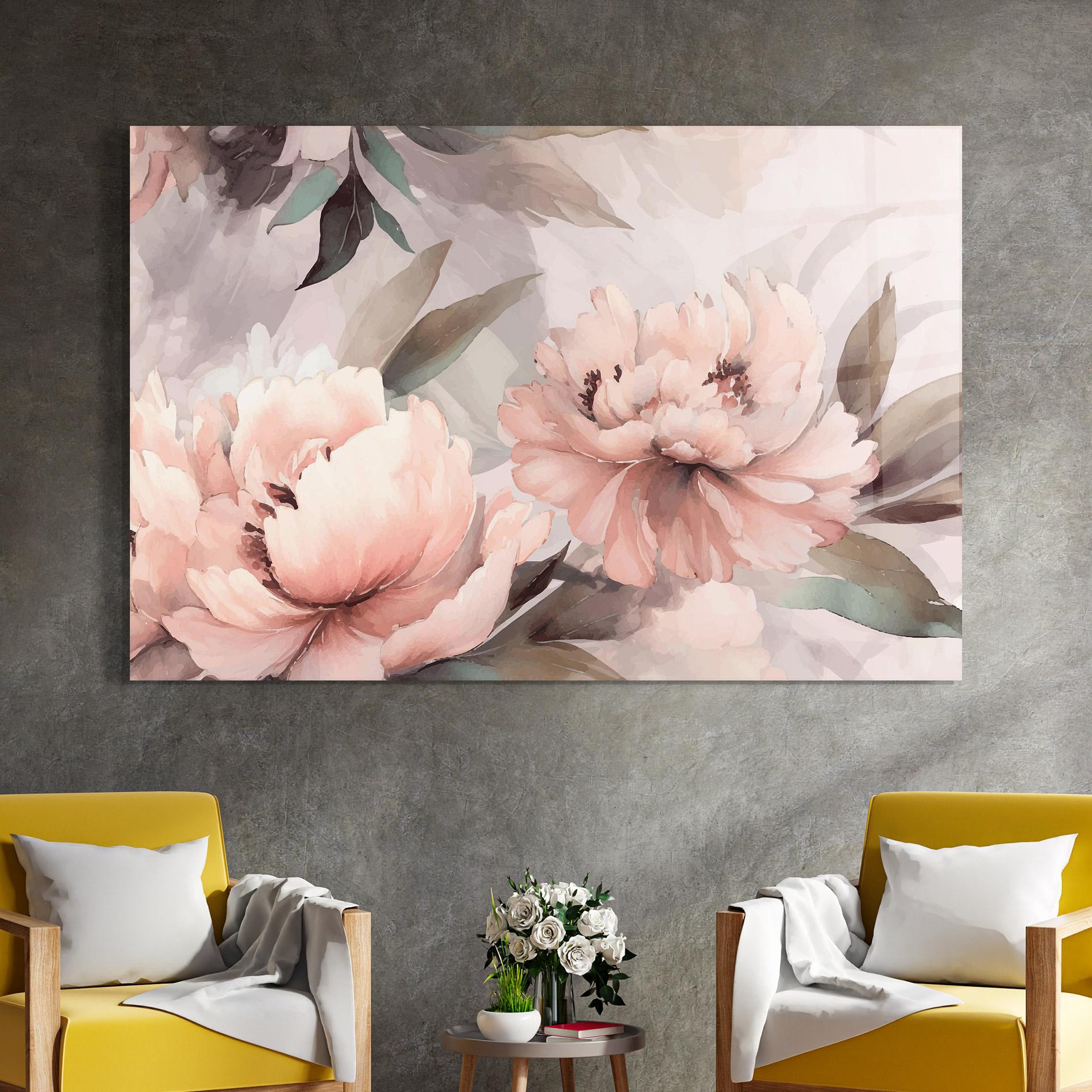 Obraz na Szkle Dreamy Peony Art mockup 4
