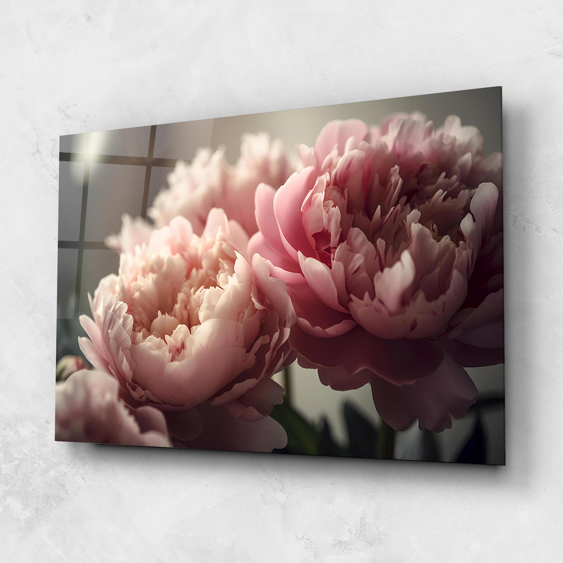 Obraz na Szkle Cream Dreamy Peony mockup 1
