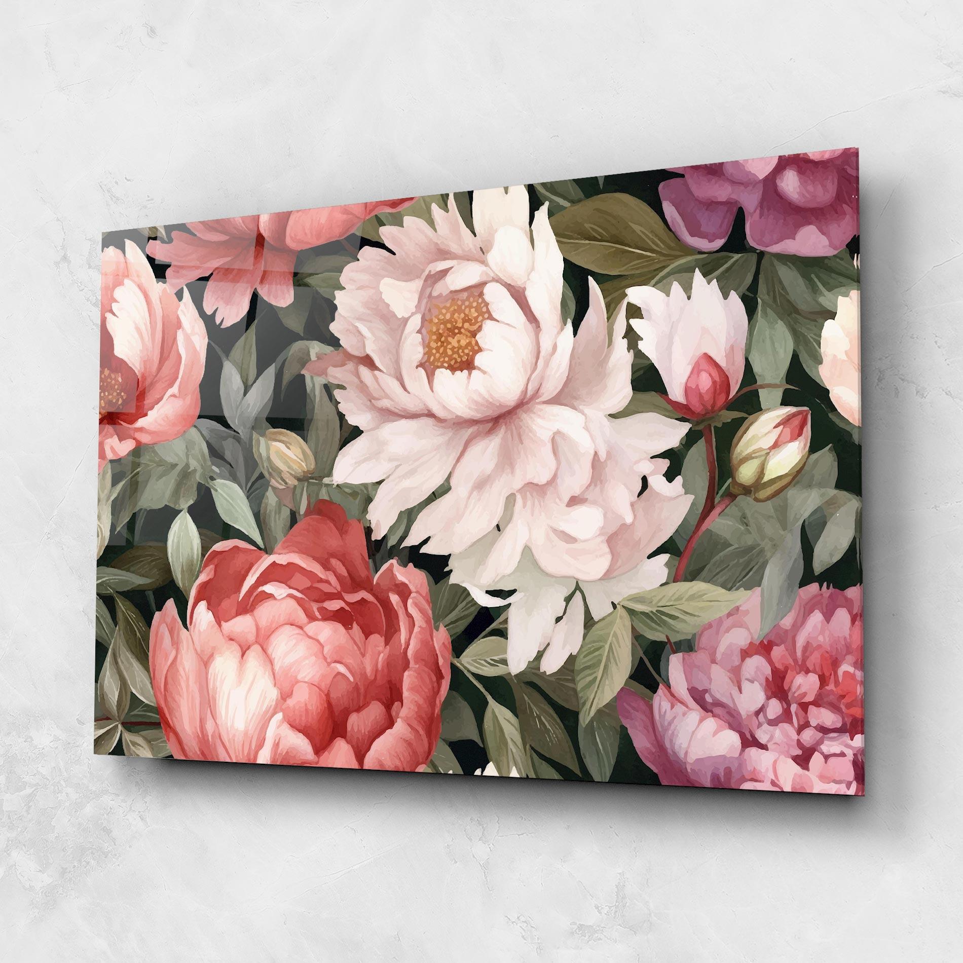 Obraz na Szkle Light Peony Art mockup 1