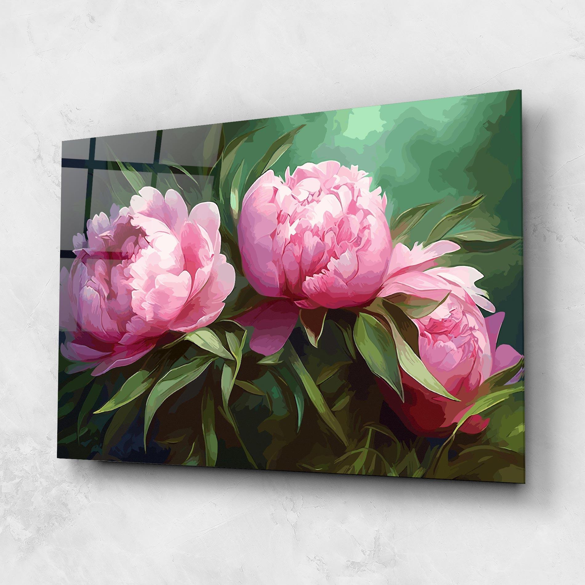 Obraz na Szkle Peonies Art mockup 1