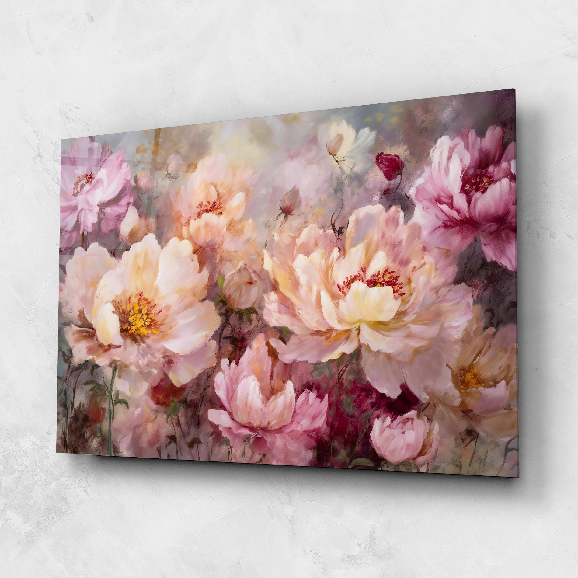 Obraz na Szkle Peony Painting Art mockup 1