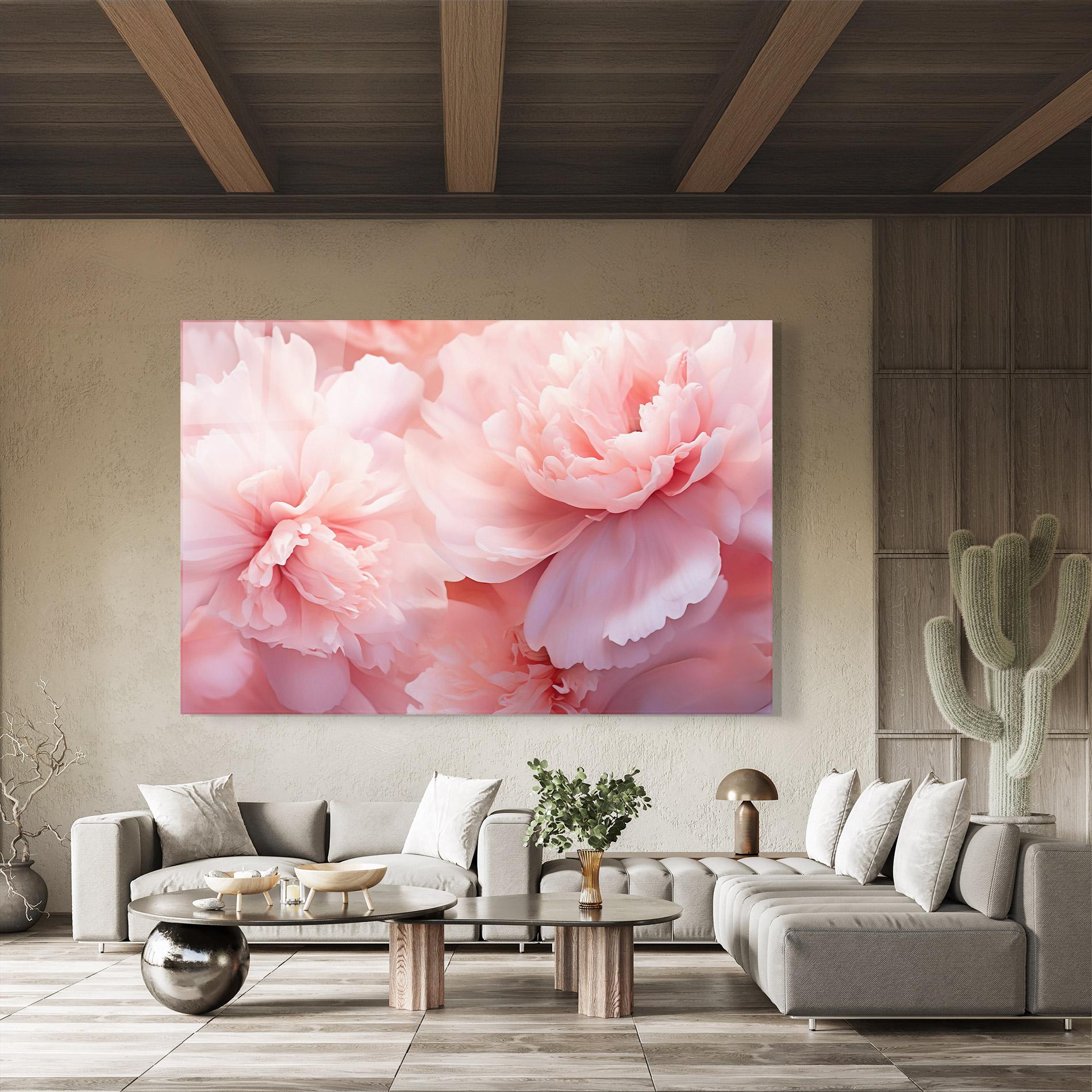 Obraz na Szkle Close Up Dreamy Peony mockup 8