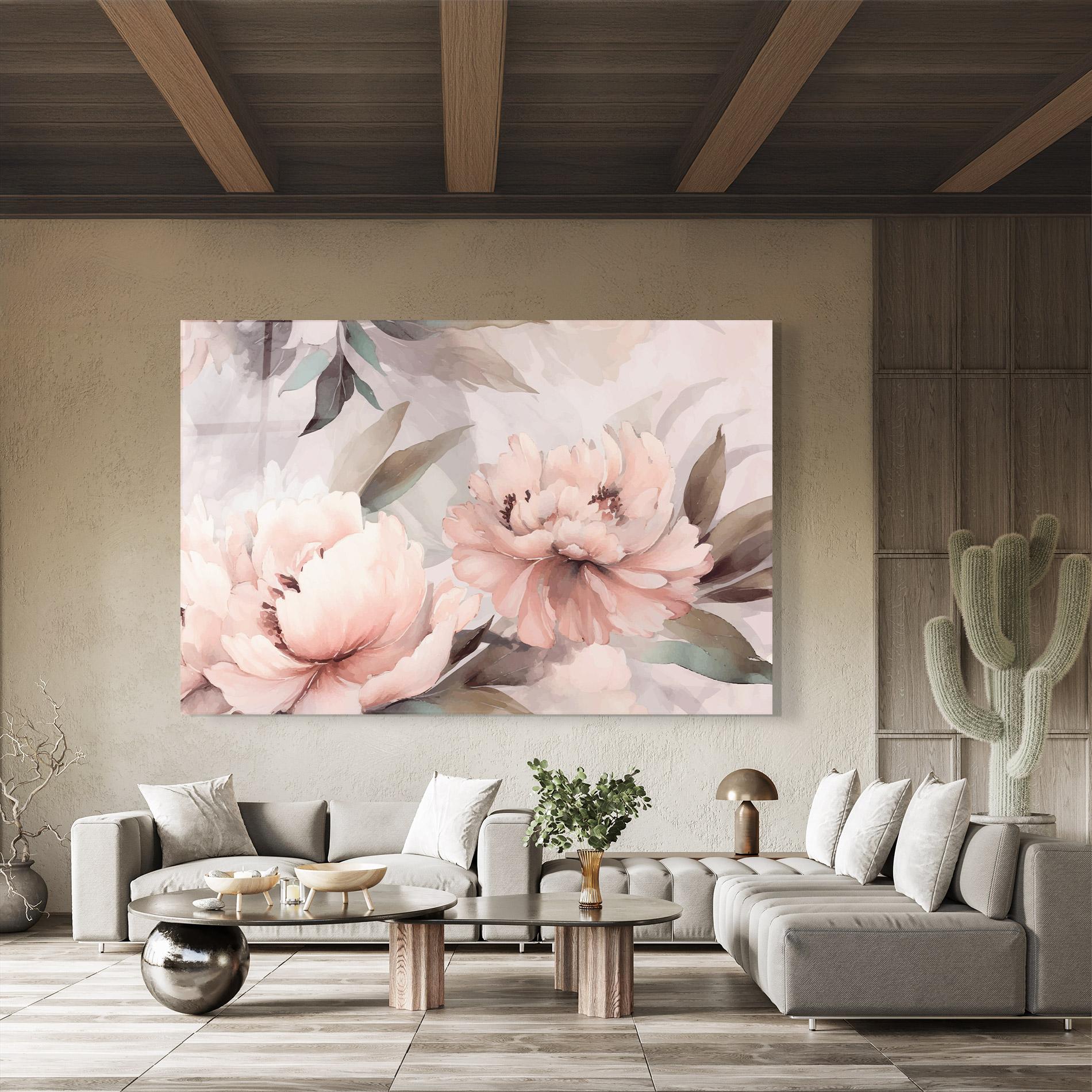 Obraz na Szkle Dreamy Peony Art mockup 8