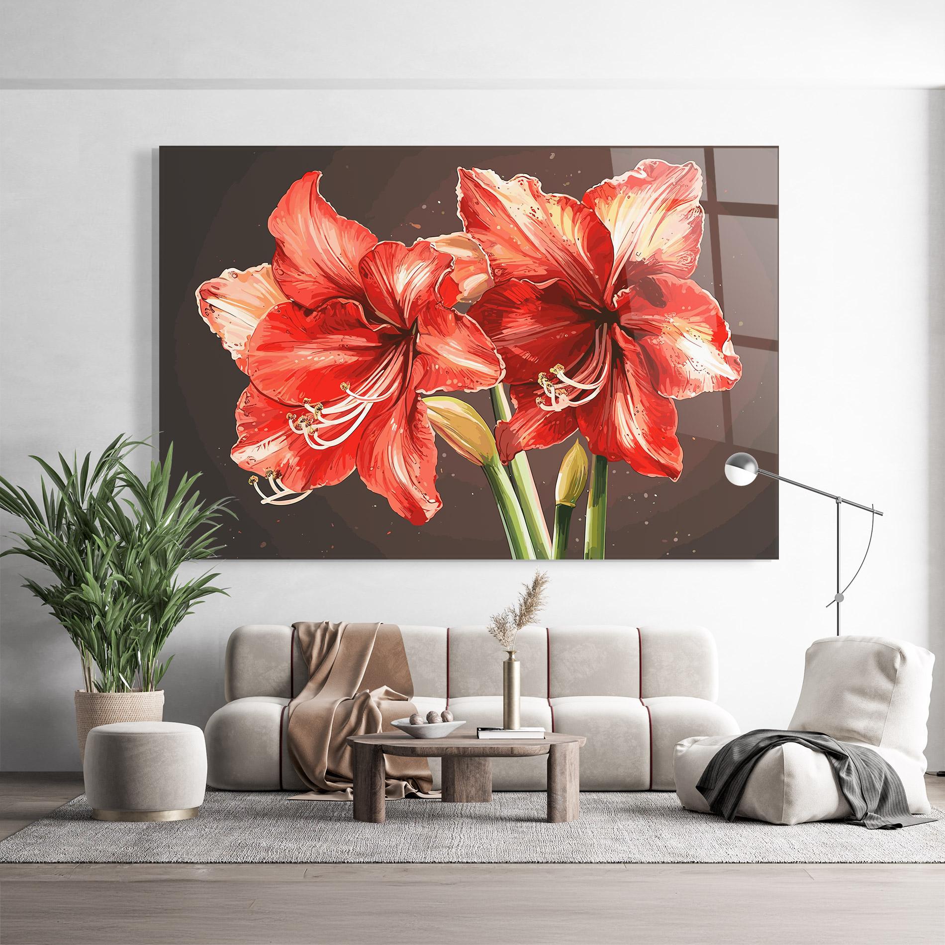 Obraz na Szkle Orange Pretty Lily mockup 9
