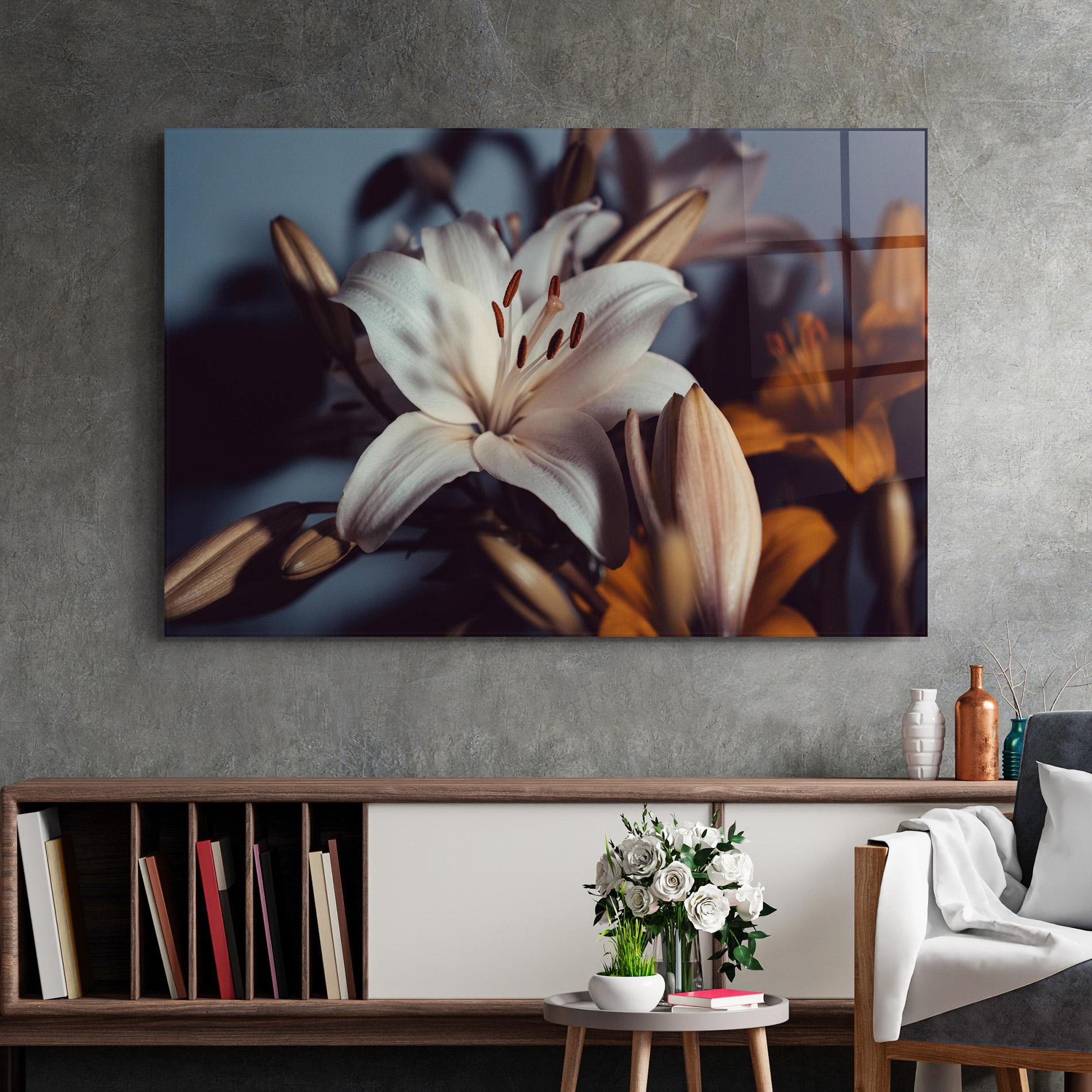 Obraz na Szkle Cream Lily mockup 2