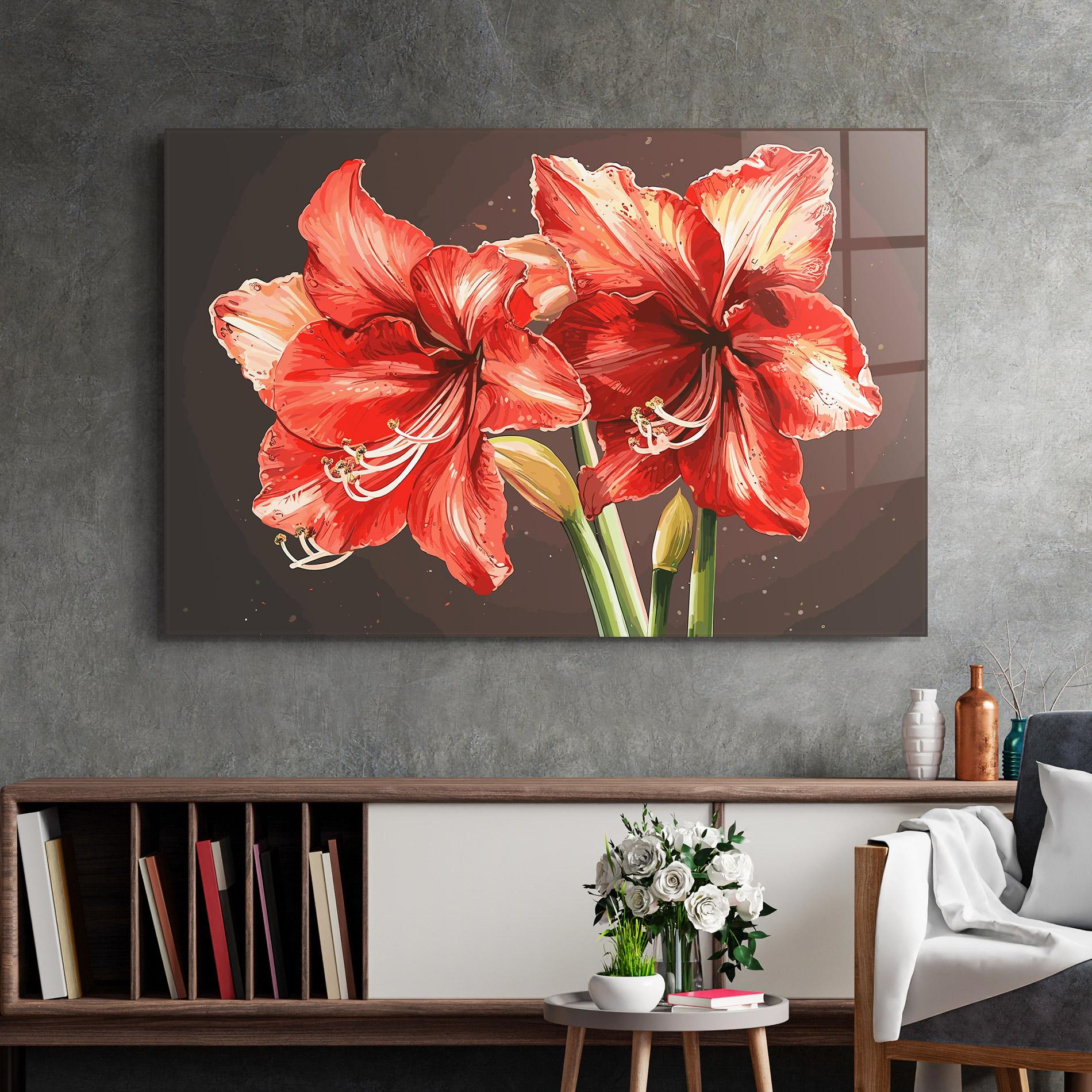 Obraz na Szkle Orange Pretty Lily mockup 2