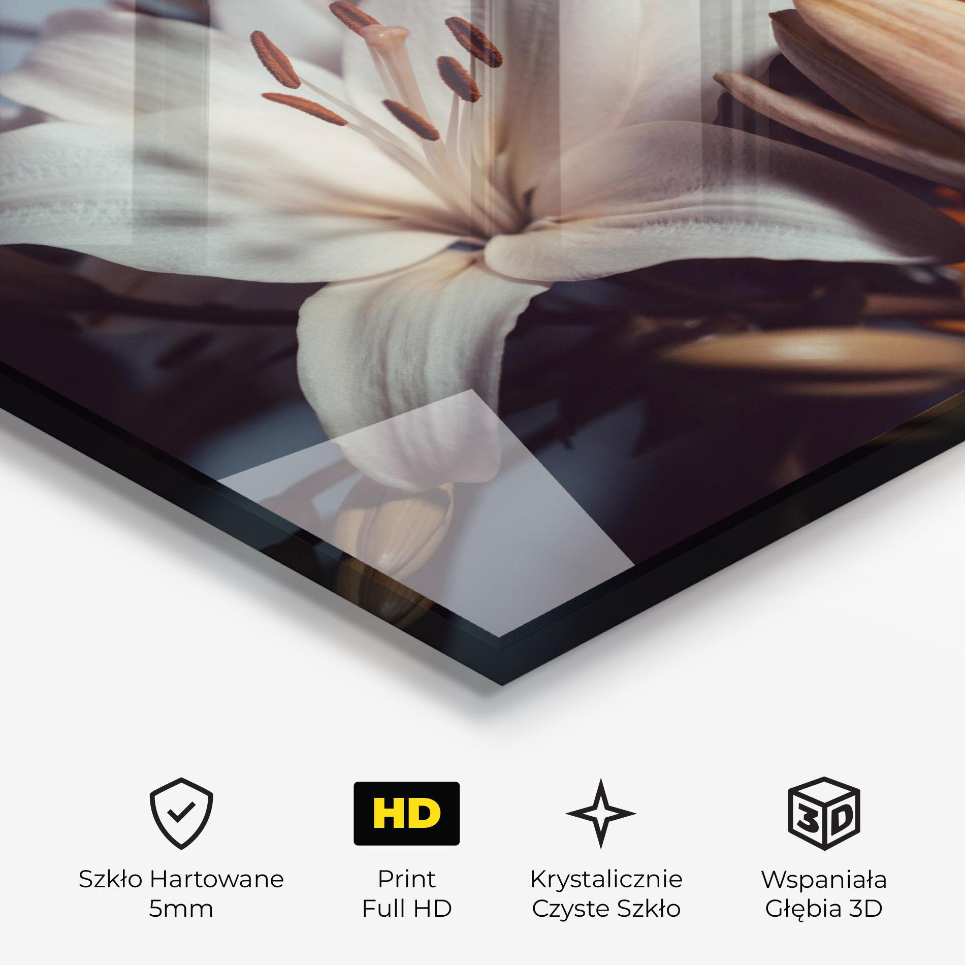 Obraz na Szkle Cream Lily mockup 3