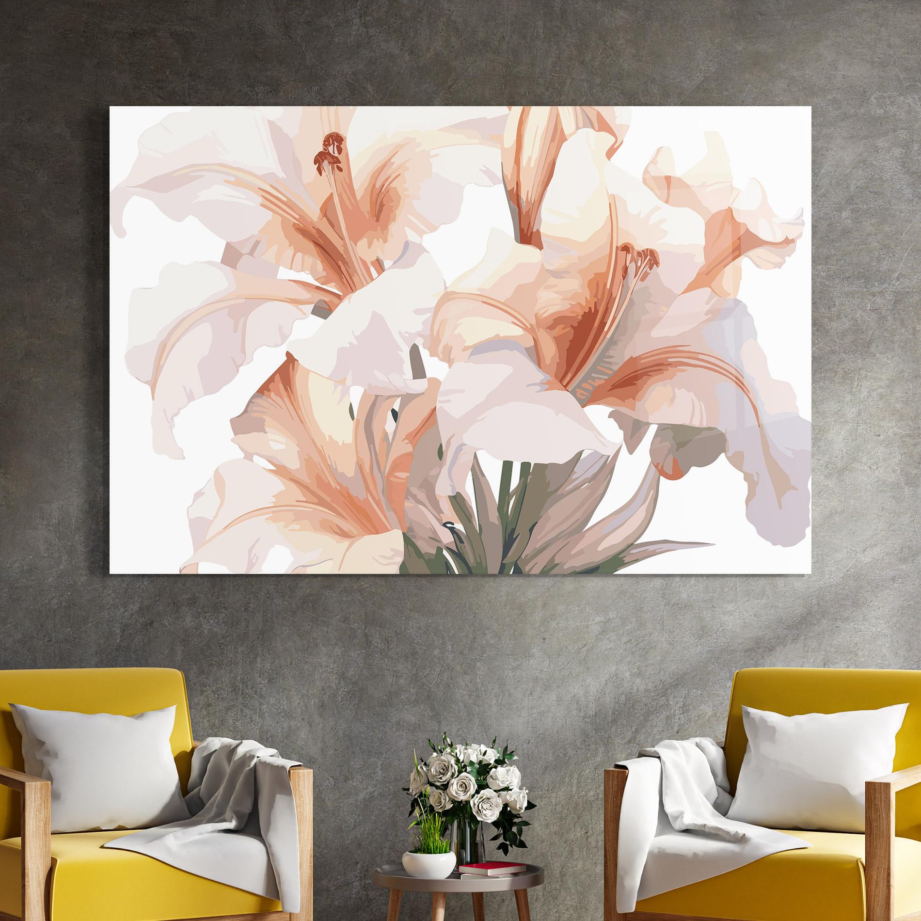 Obraz na Szkle Light Pink Lily mockup 4