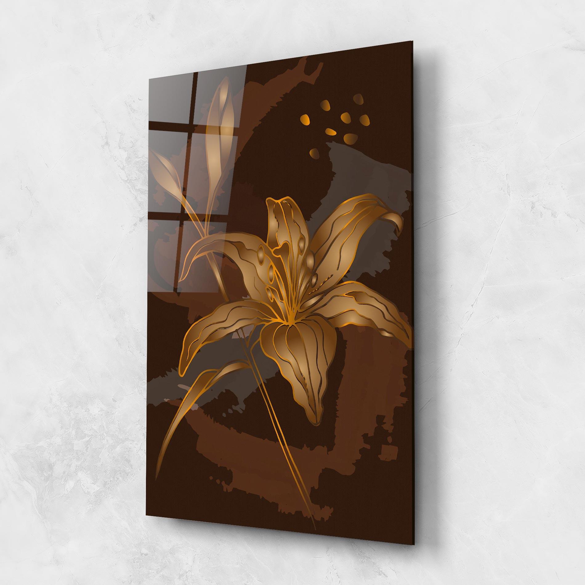 Obraz na Szkle Gold Brown Lily mockup 1