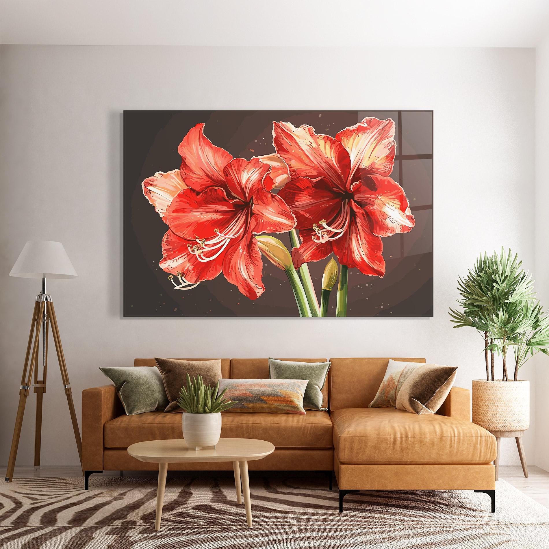 Obraz na Szkle Orange Pretty Lily mockup 7