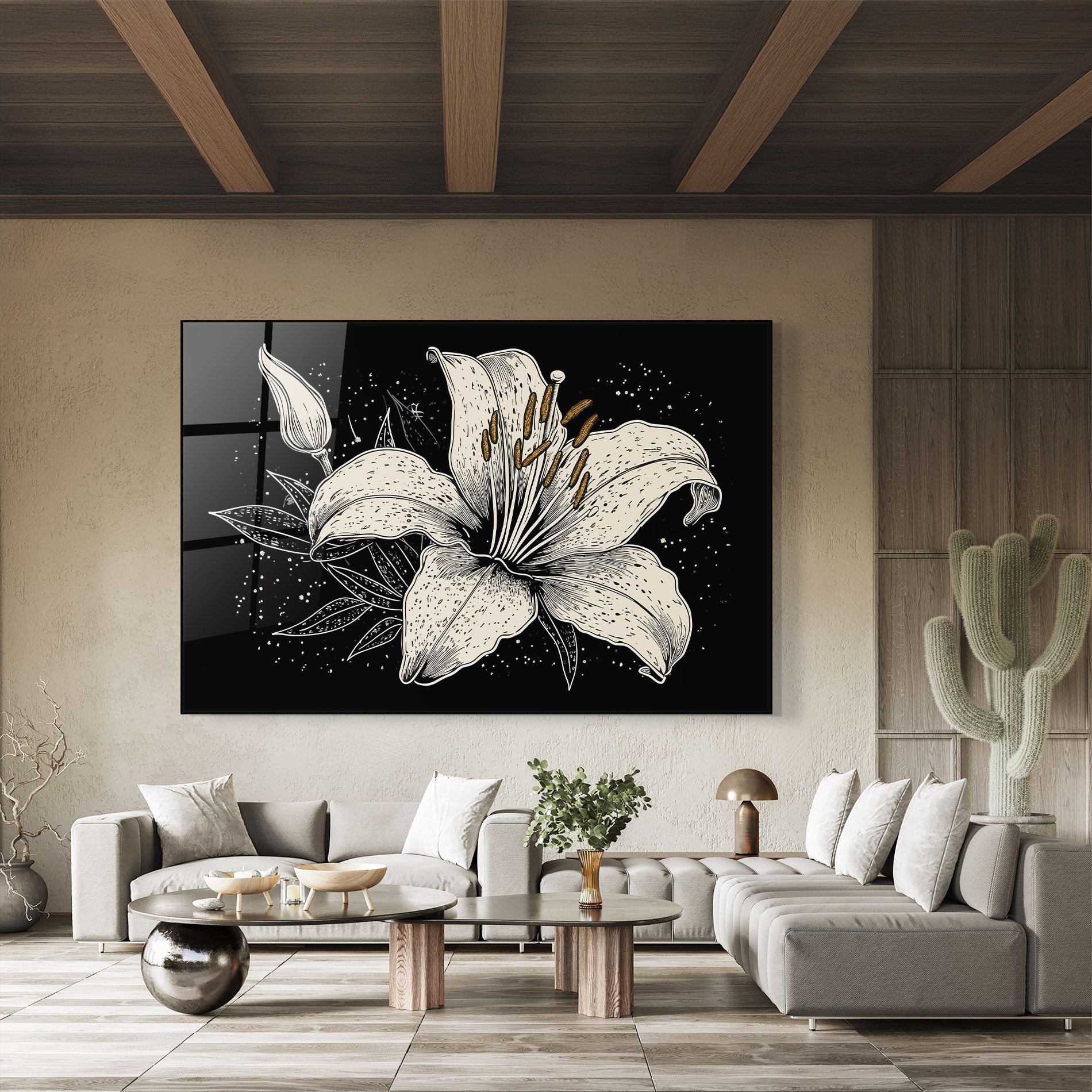 Cream Black Lily mockup 8