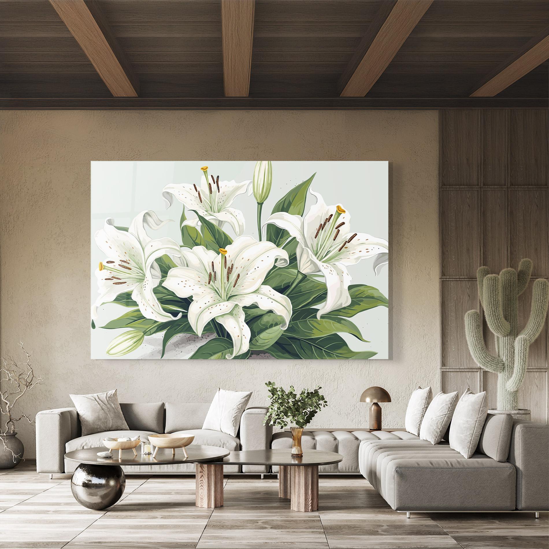 Obraz na Szkle Light Lily Art mockup 8