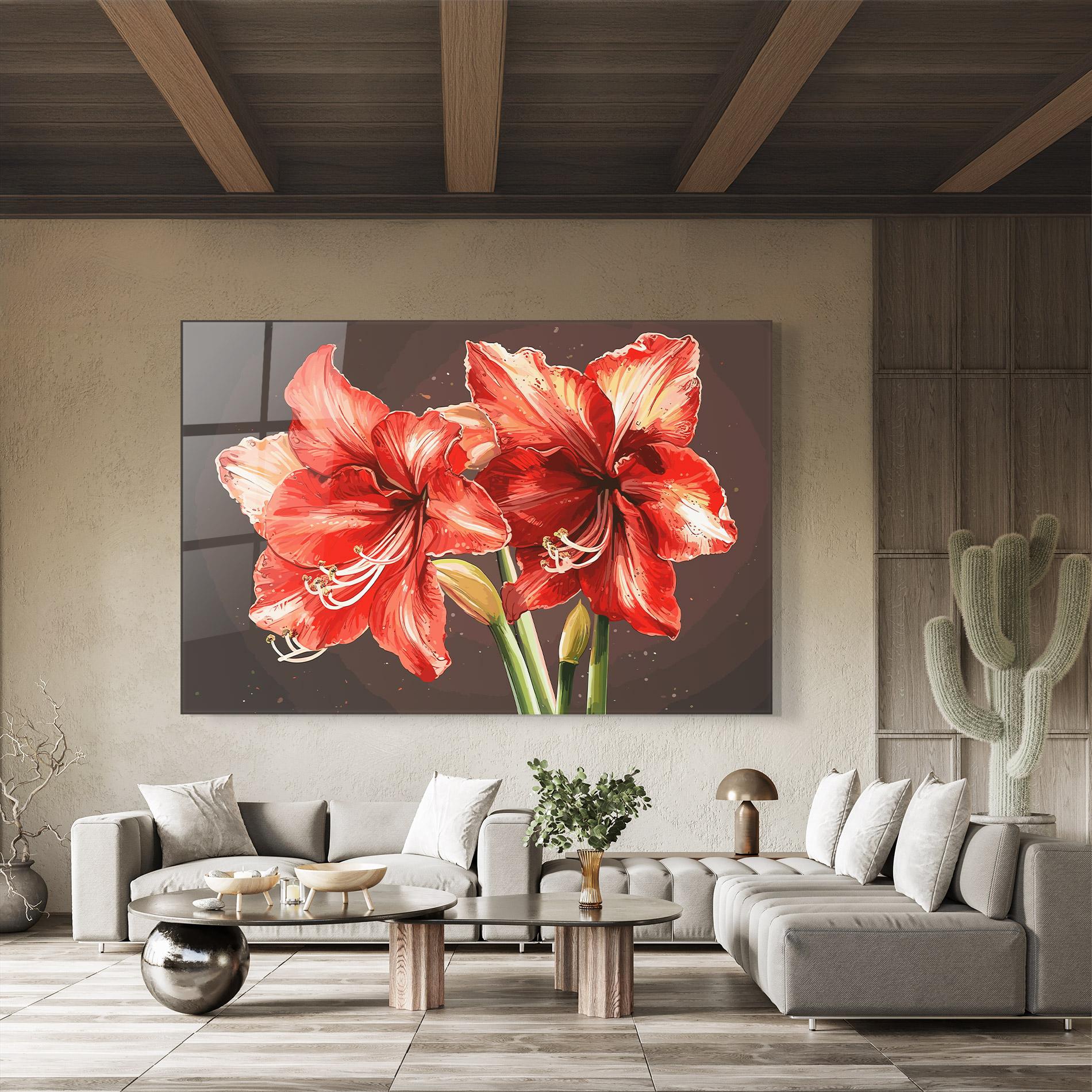 Obraz na Szkle Orange Pretty Lily mockup 8