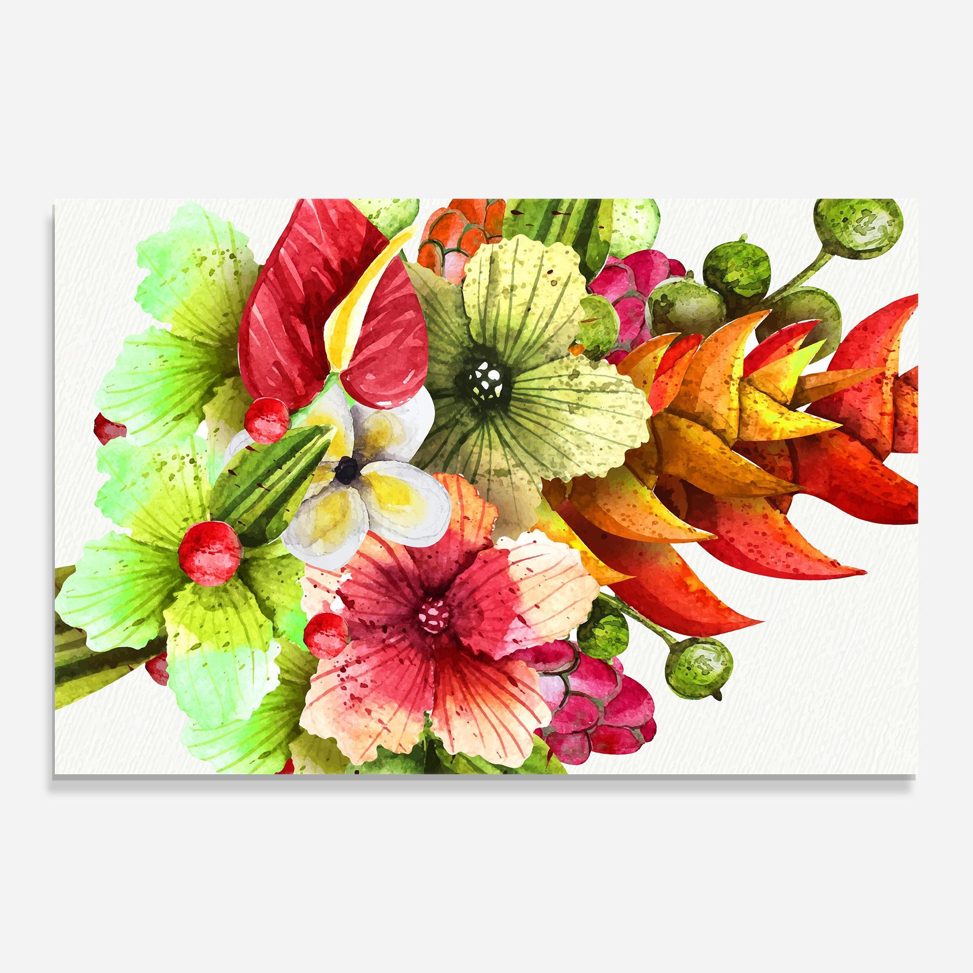 Obraz na Szkle Exotic Green Orange mockup 0