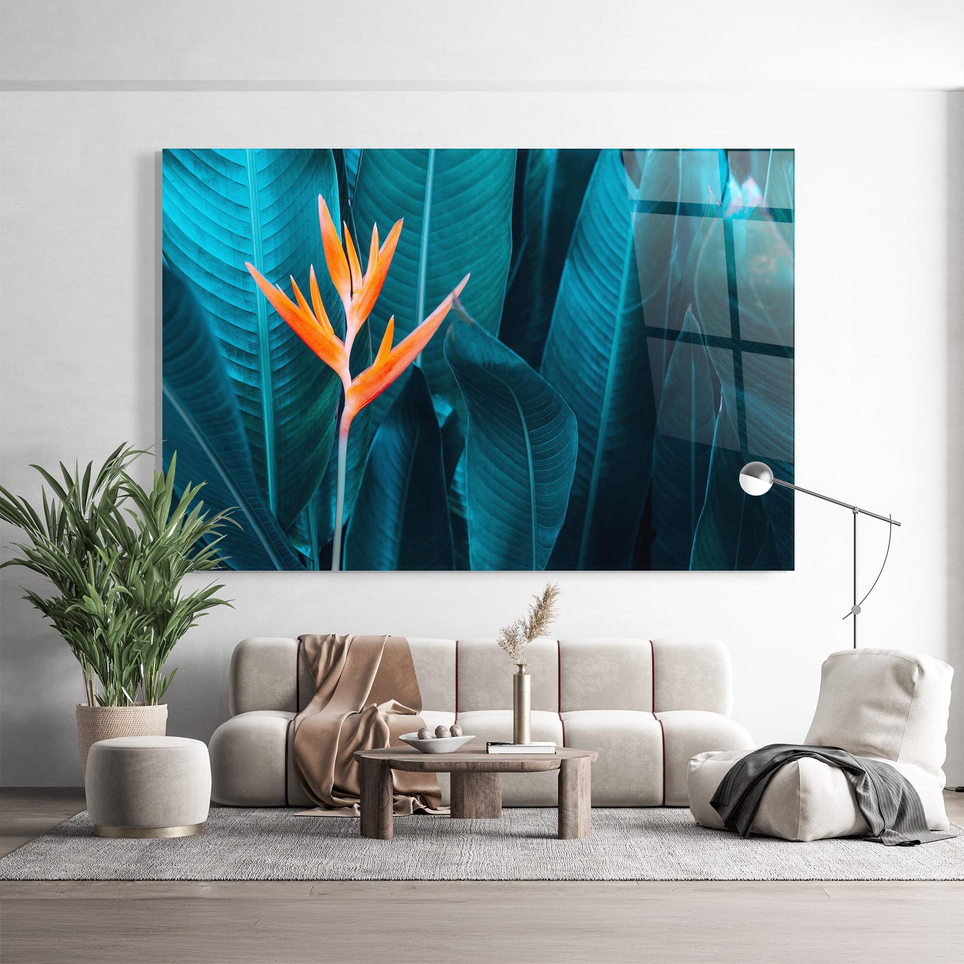 Obraz na Szkle Orange Green Exotic mockup 9