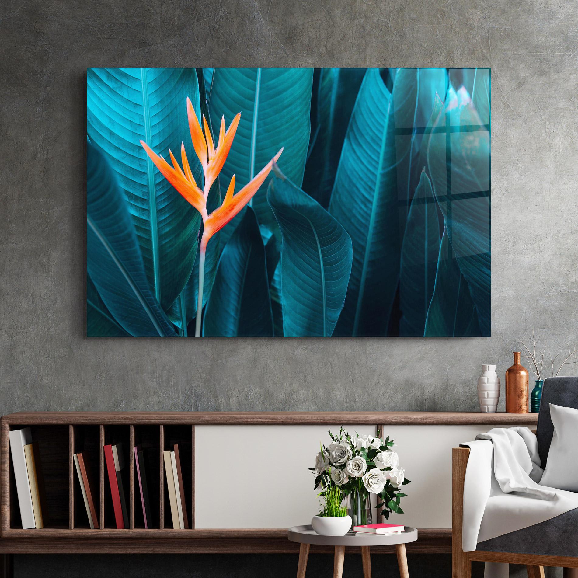 Obraz na Szkle Orange Green Exotic mockup 2