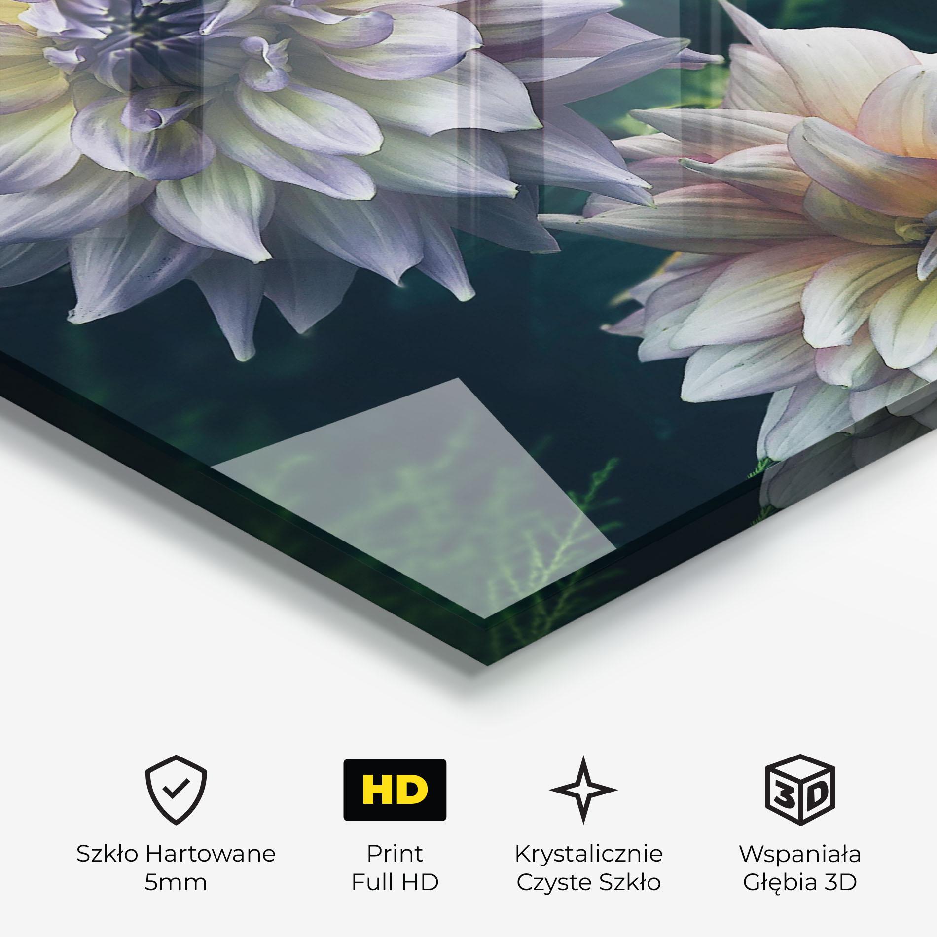 Obraz na Szkle Dahlia Flowers mockup 3