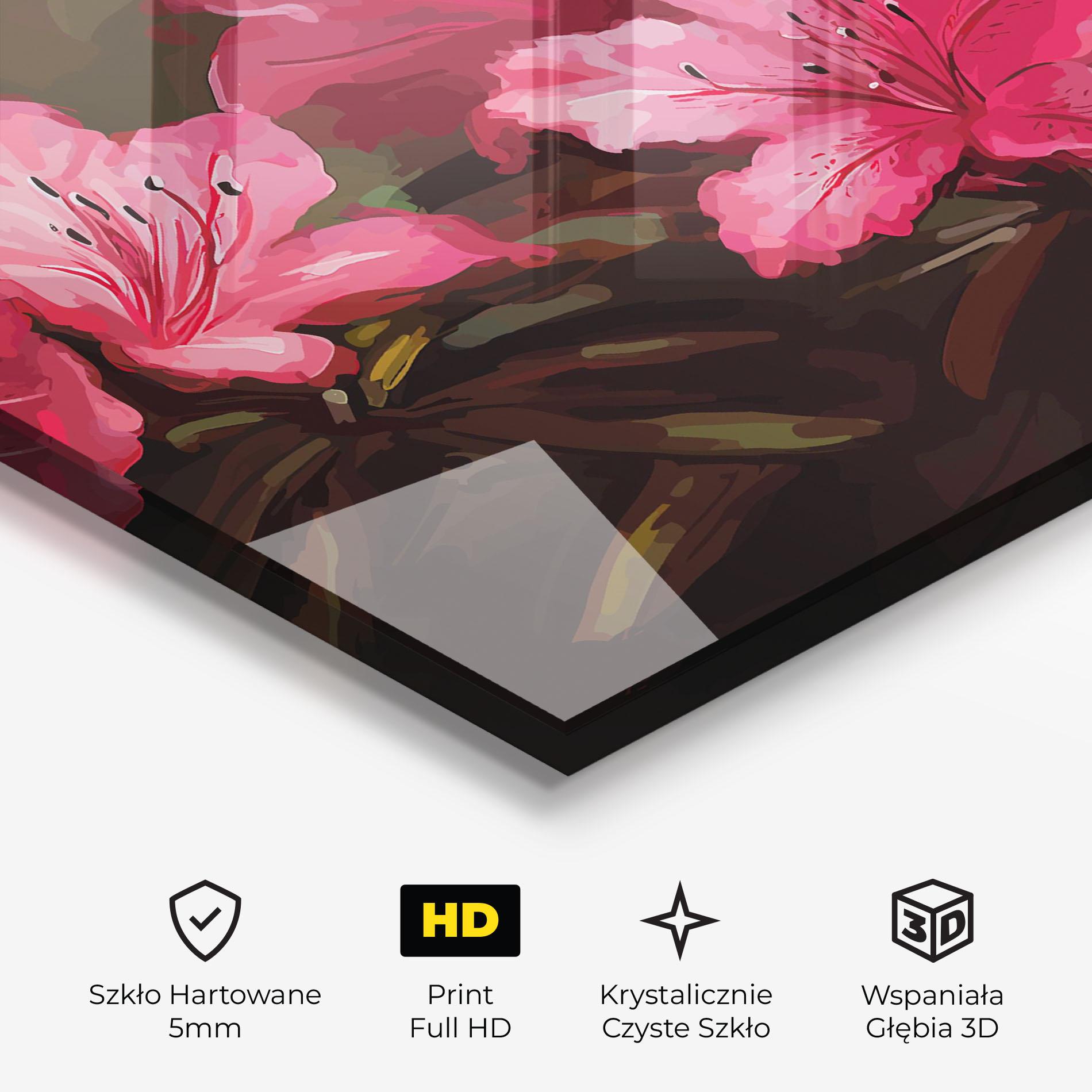 Obraz na Szkle Pink Exotic Art mockup 3