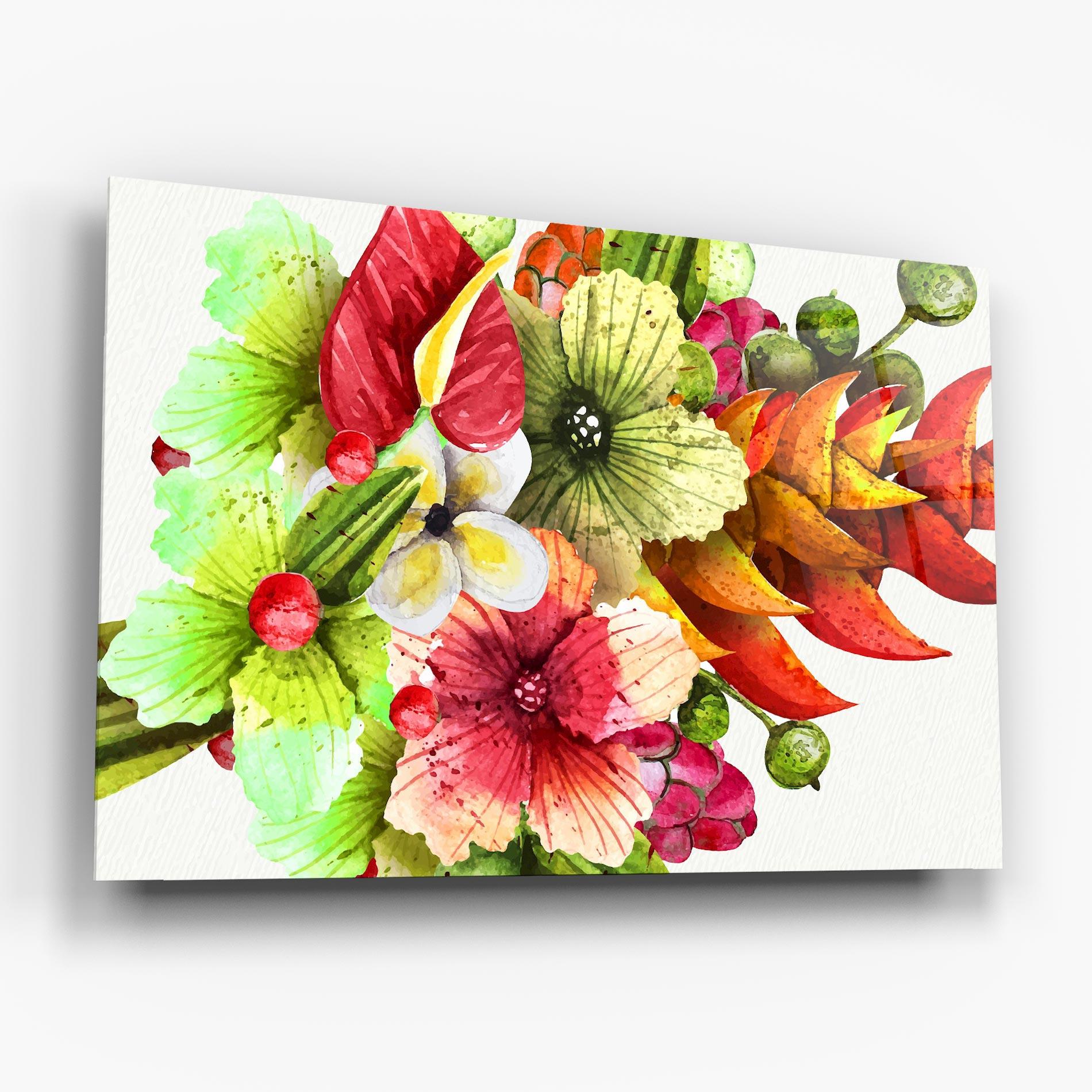 Obraz na Szkle Exotic Green Orange mockup 6