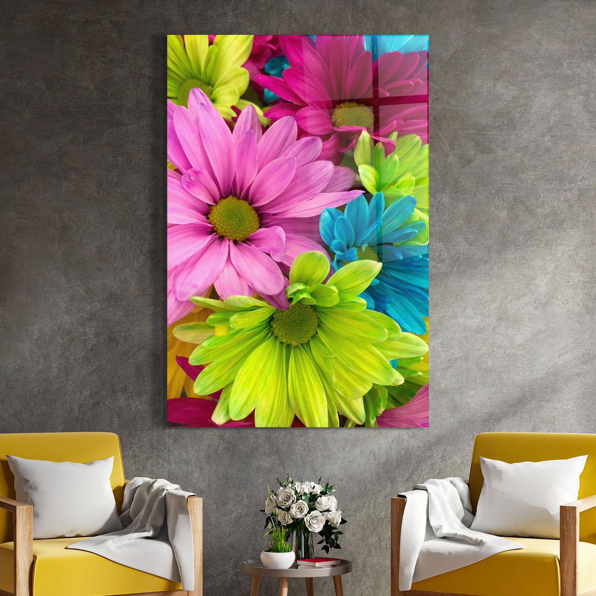 Obraz na Szkle Three Shades Of Flower mockup 4